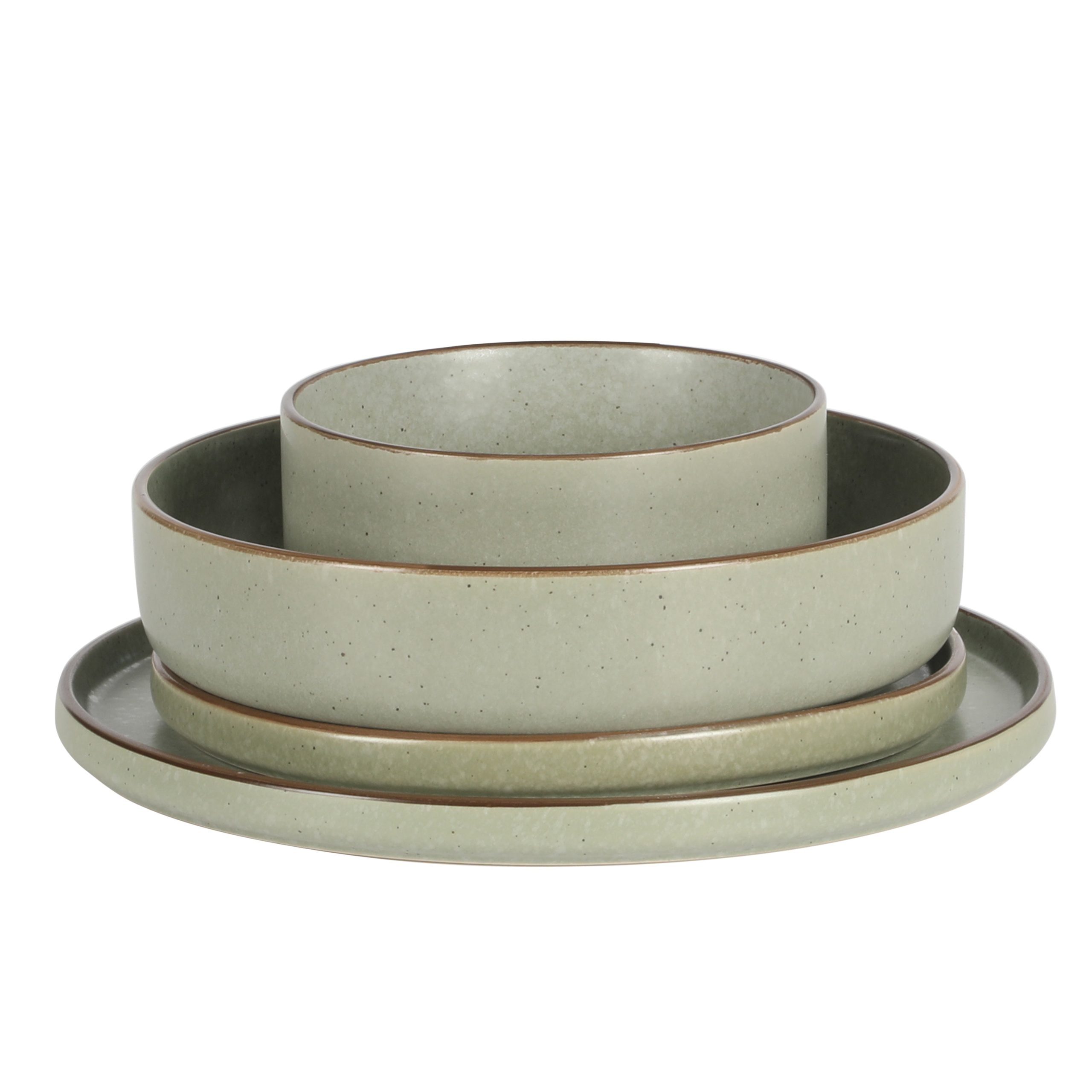 Gibson Elite Gelston Stoneware Matte Reactive Glaze 16 Piece (Service for 4) Plates and Bowl Dinnerware Set - Image 12