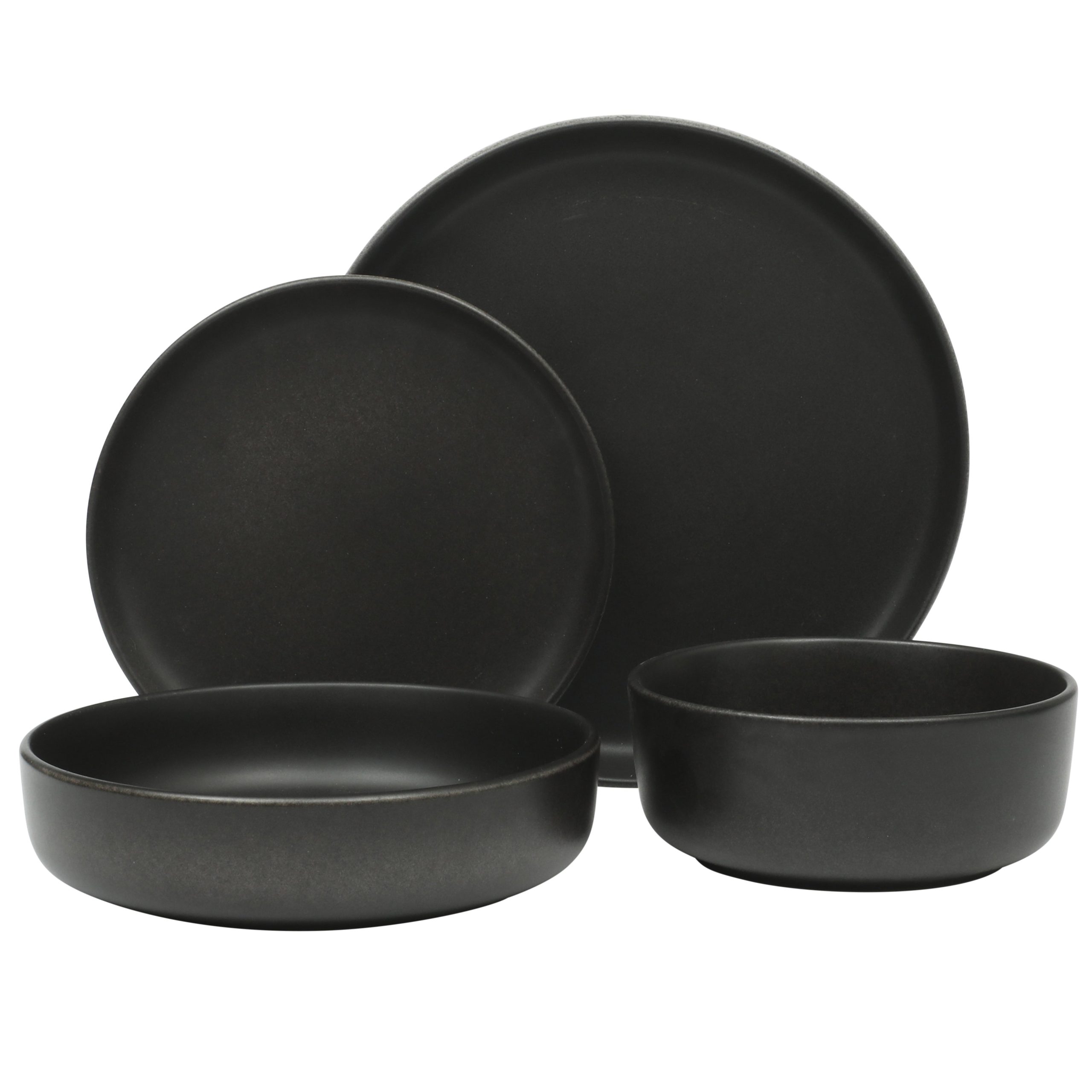 Gibson Elite Pasco 16 Piece (Service for 4) Plates and Bowls Double Bowl Reactive Glaze Dishes Stoneware Ceramic Dinnerware Set - Image 7