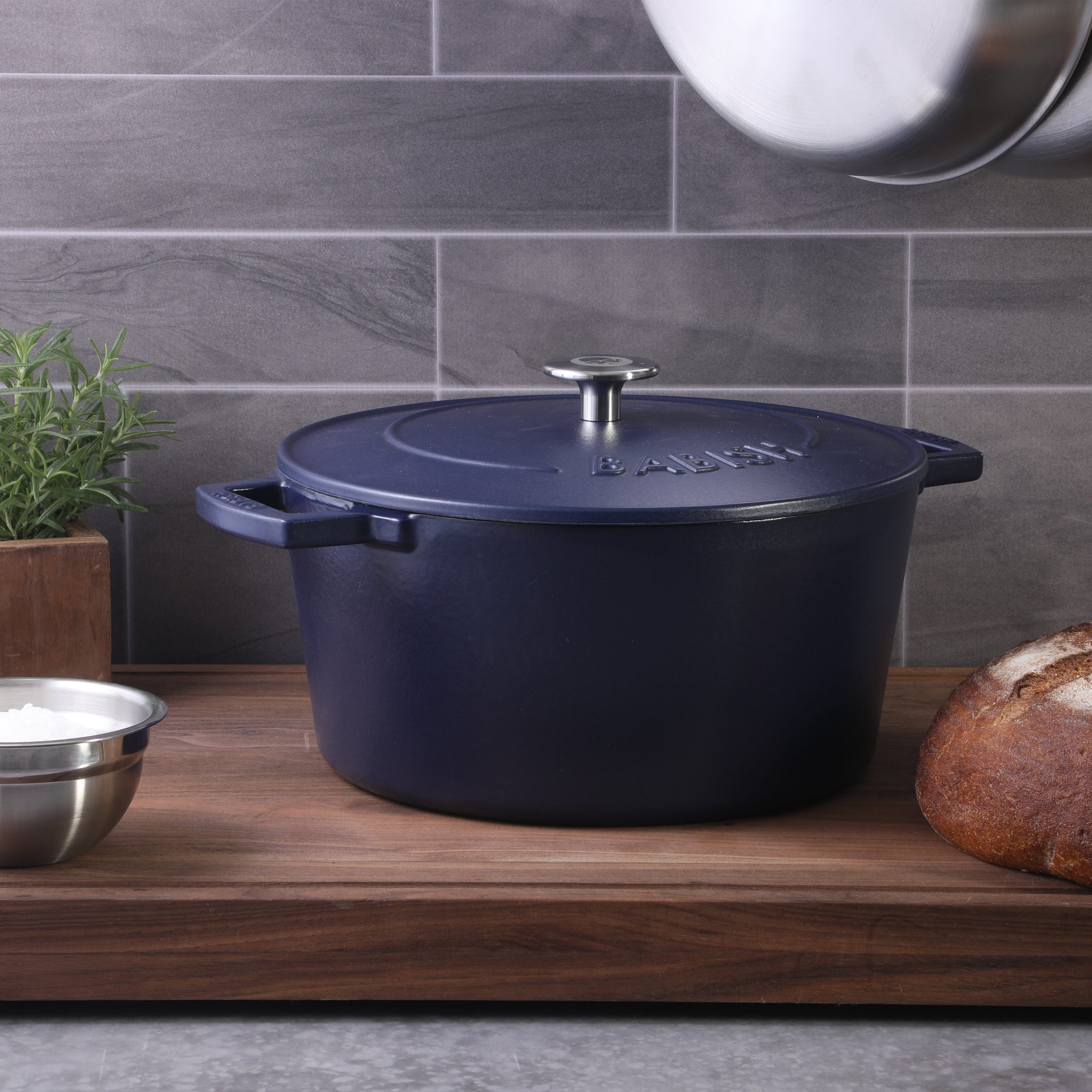Babish 6-Quart Round Matte Enamel Cast Iron Dutch Oven Pot With Lid - Image 11