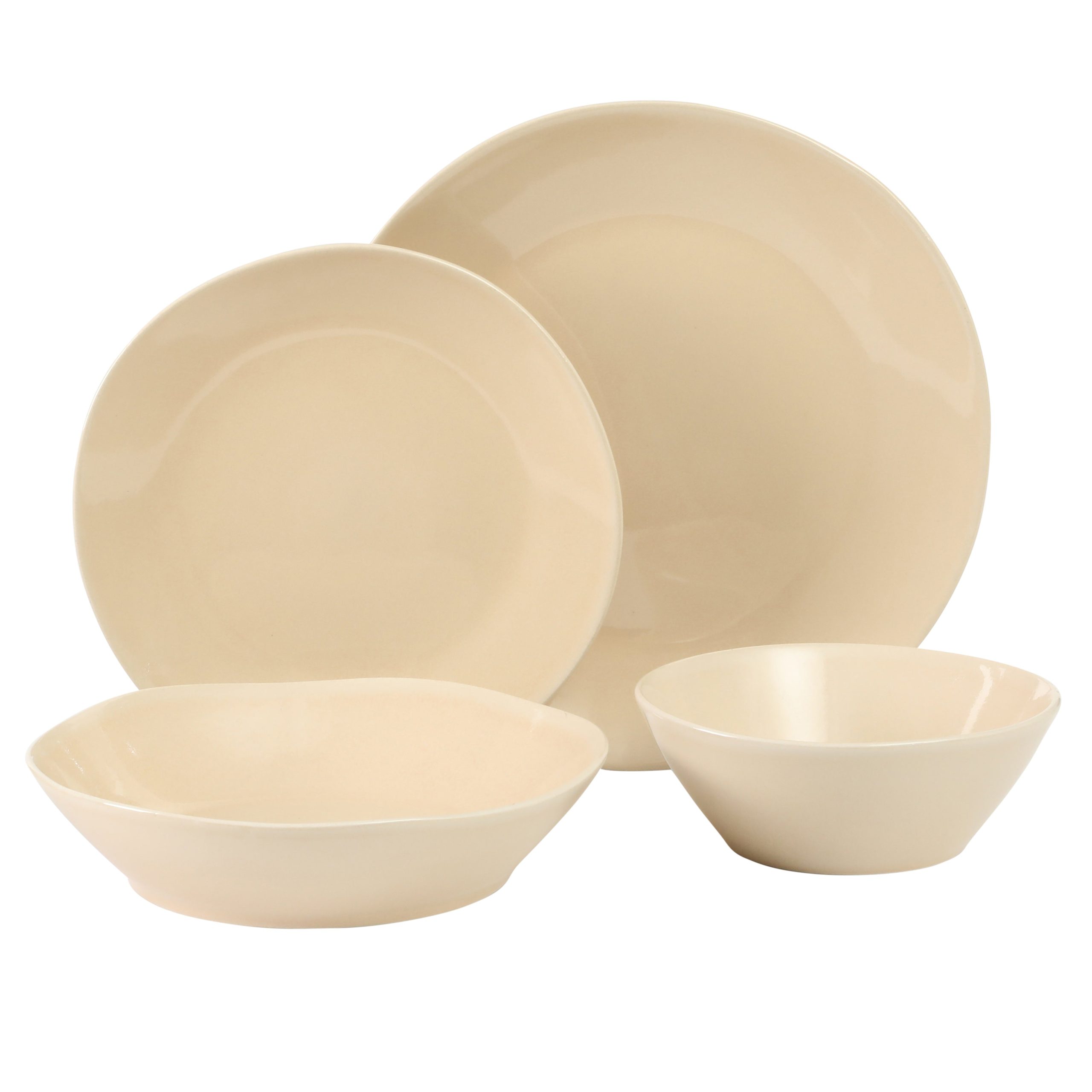 Bloomhouse Montecito Breeze 16 Piece (Service for 4) Double Plates and Bowls Stoneware Reactive Glaze Dinnerware Set - Image 5