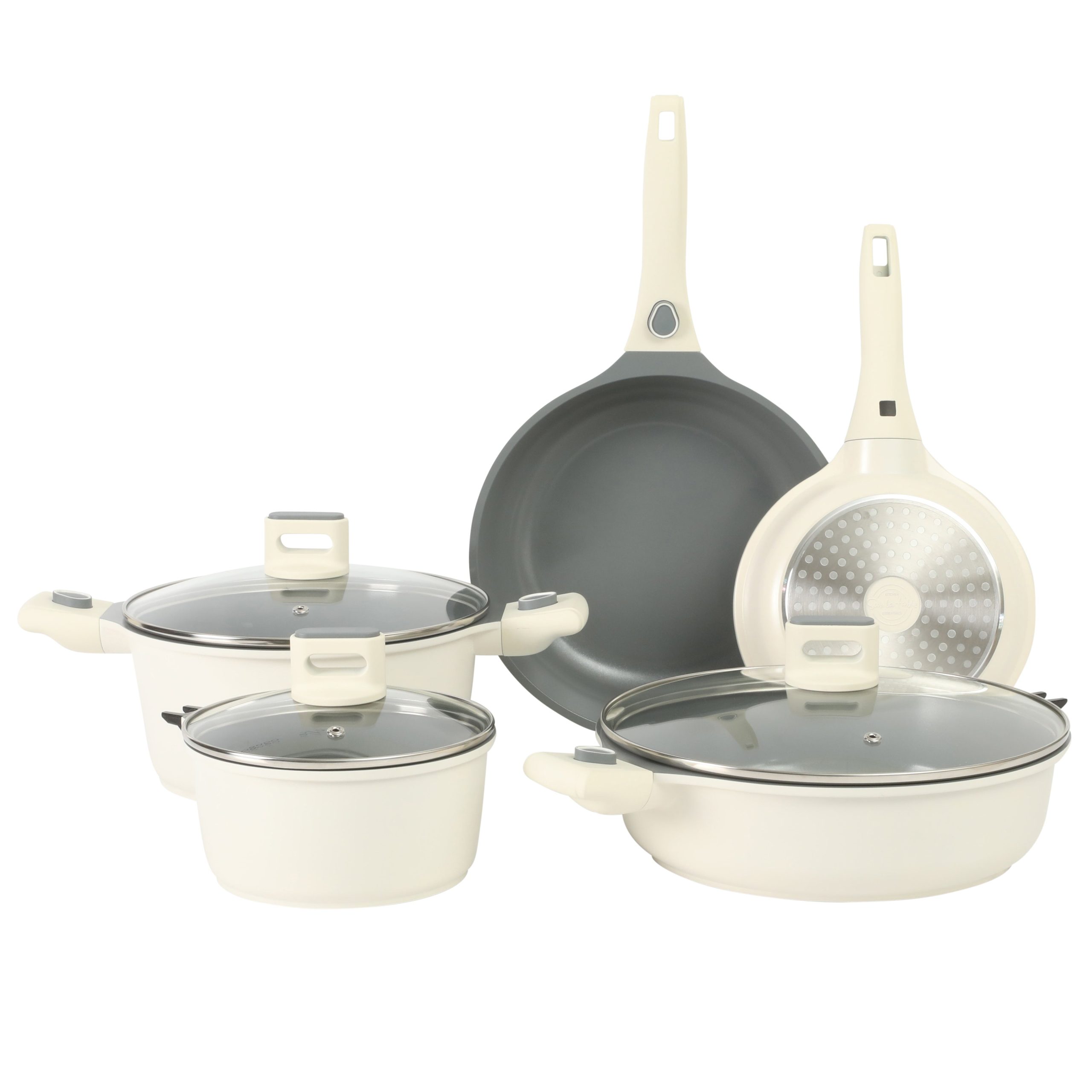 Sur La Table Kitchen Essentials 13 Piece Detachable Handle Pots and Pans Premium PFA Free Premium Ceramic Induction Cookware Set - Image 8
