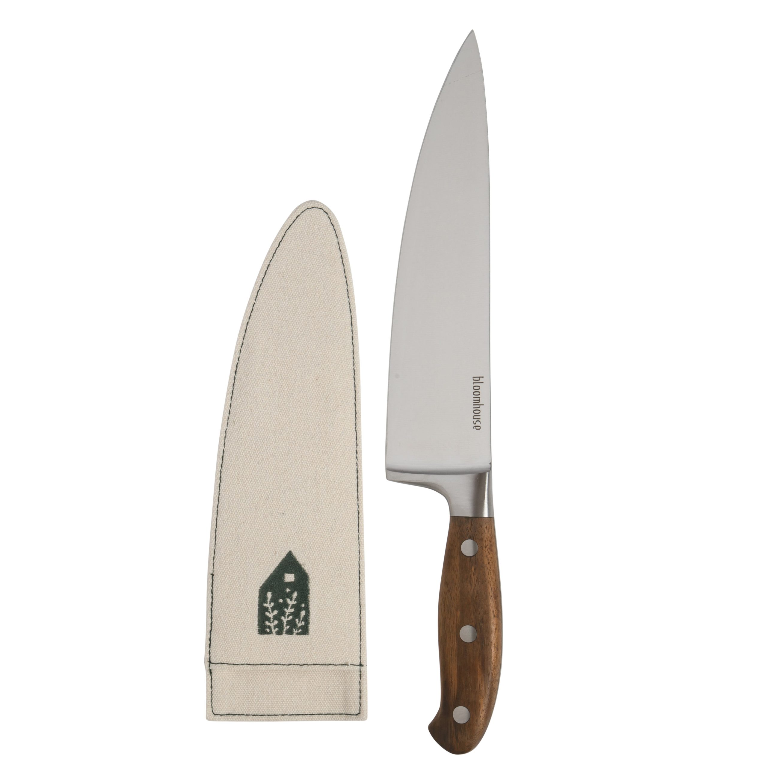 Bloomhouse 8 Inch German Steel Chef Knife W/ Walnut Wood Forged Handle - Image 4