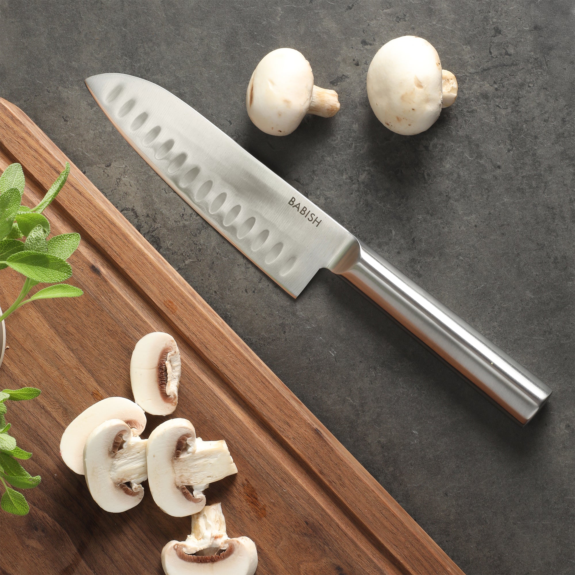 Babish 6.5-Inch Santoku Knife – High-Carbon 1.4116 German Steel Kitchen Knife, Full-Tang Razor Sharp Blade for Chopping, Slicing, Dicing & Precision Prep - Image 5