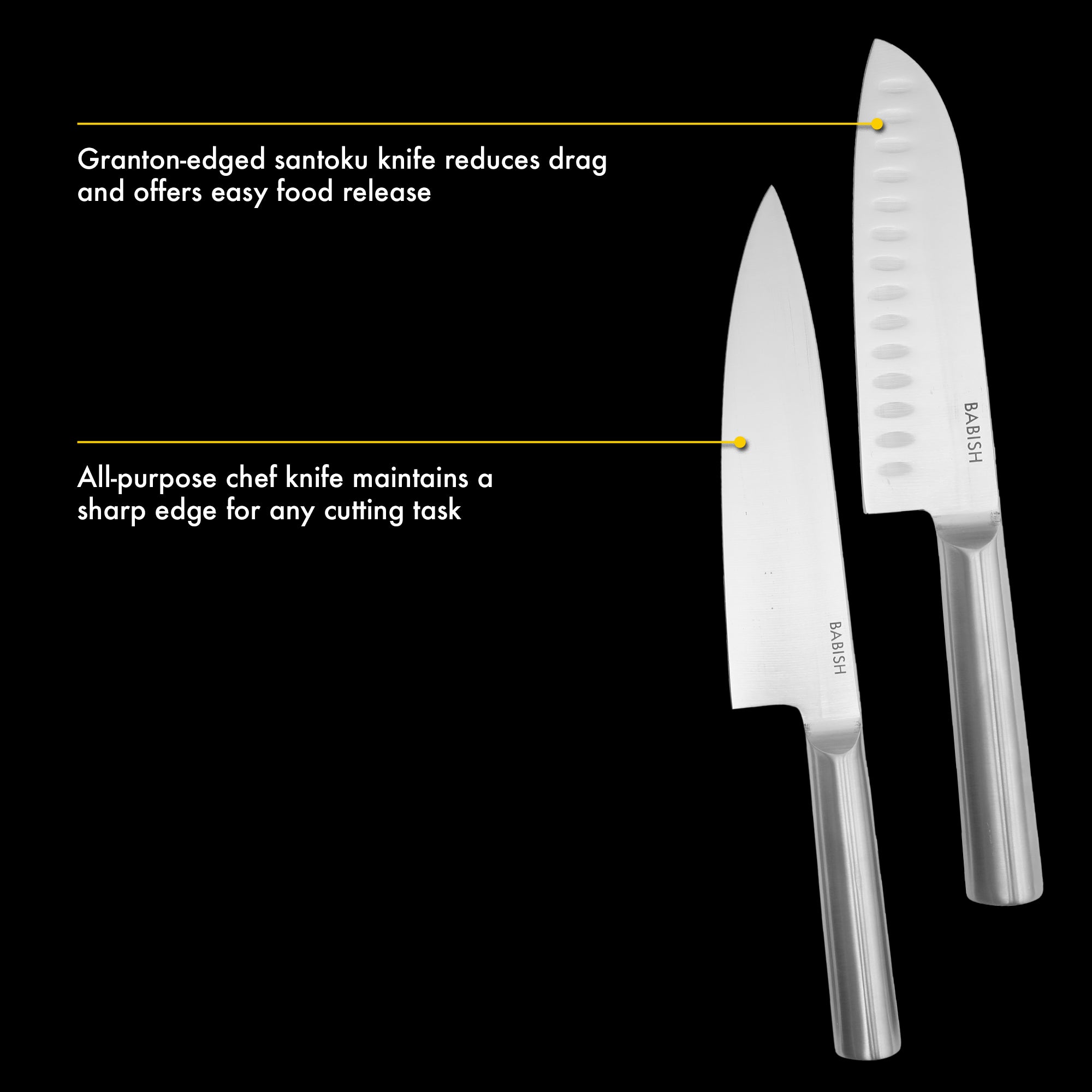 Babish High-Carbon 1.4116 German Steel 15 Piece Full Tang Forged Cutlery Kitchen Knife Block Set - Stainless Steel - Image 4