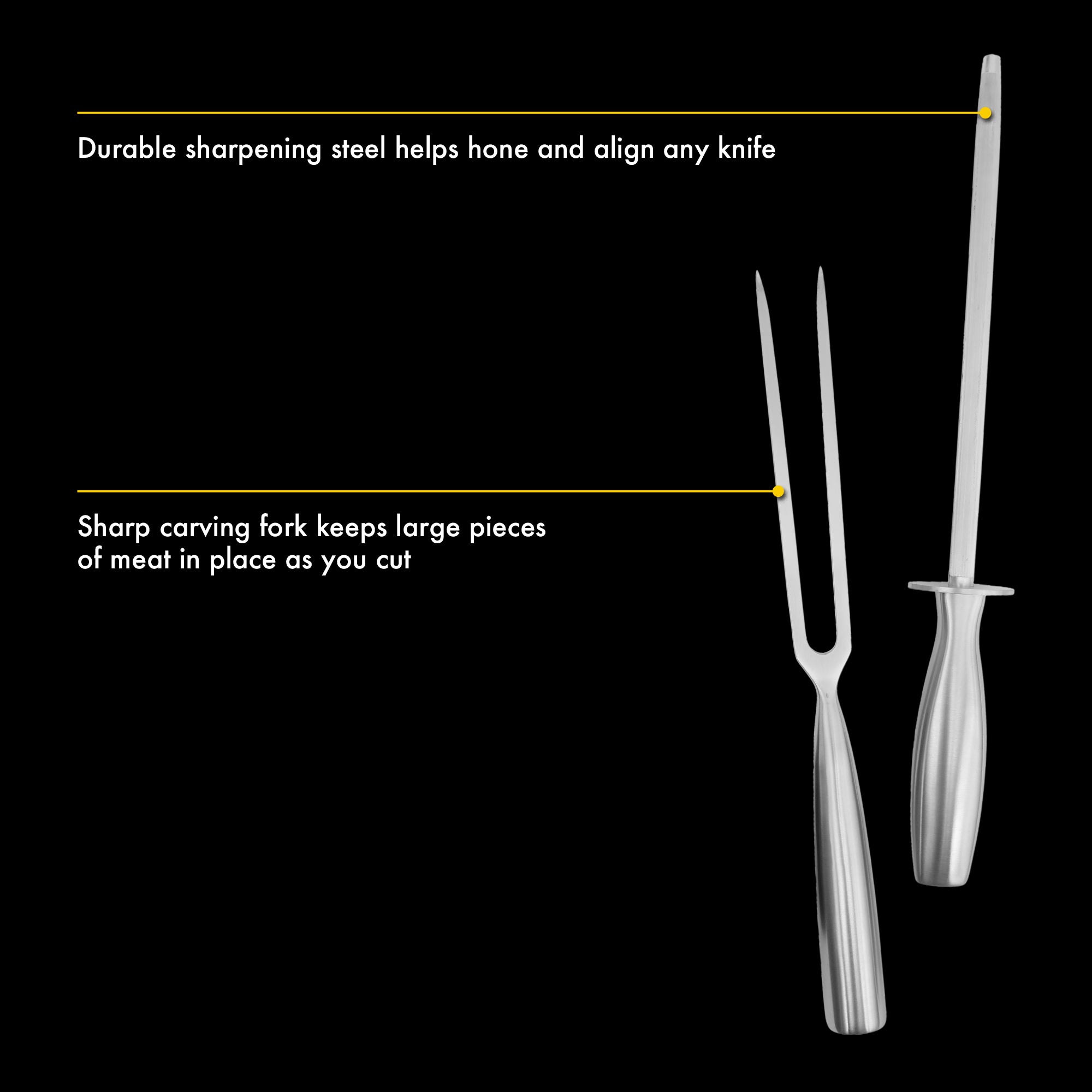 Babish High-Carbon 1.4116 German Steel 15 Piece Full Tang Forged Cutlery Kitchen Knife Block Set - Stainless Steel - Image 7