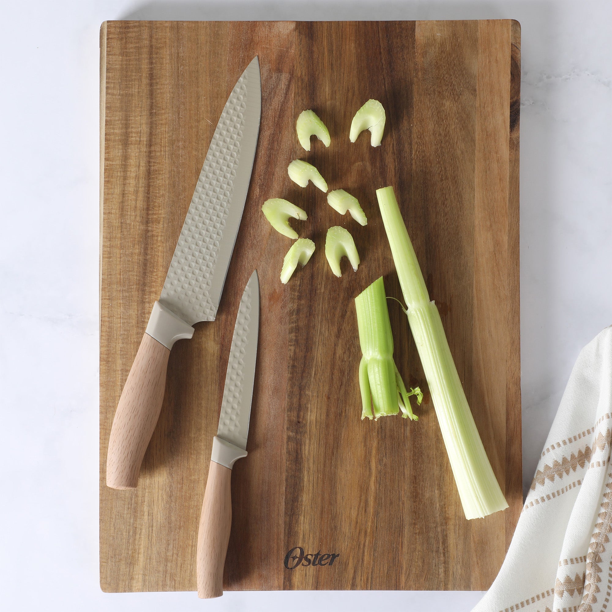 Oster Gunderson 6-Piece Kitchen Knife Block Set. Stainless Steel Kitchen Knife Set - Image 7
