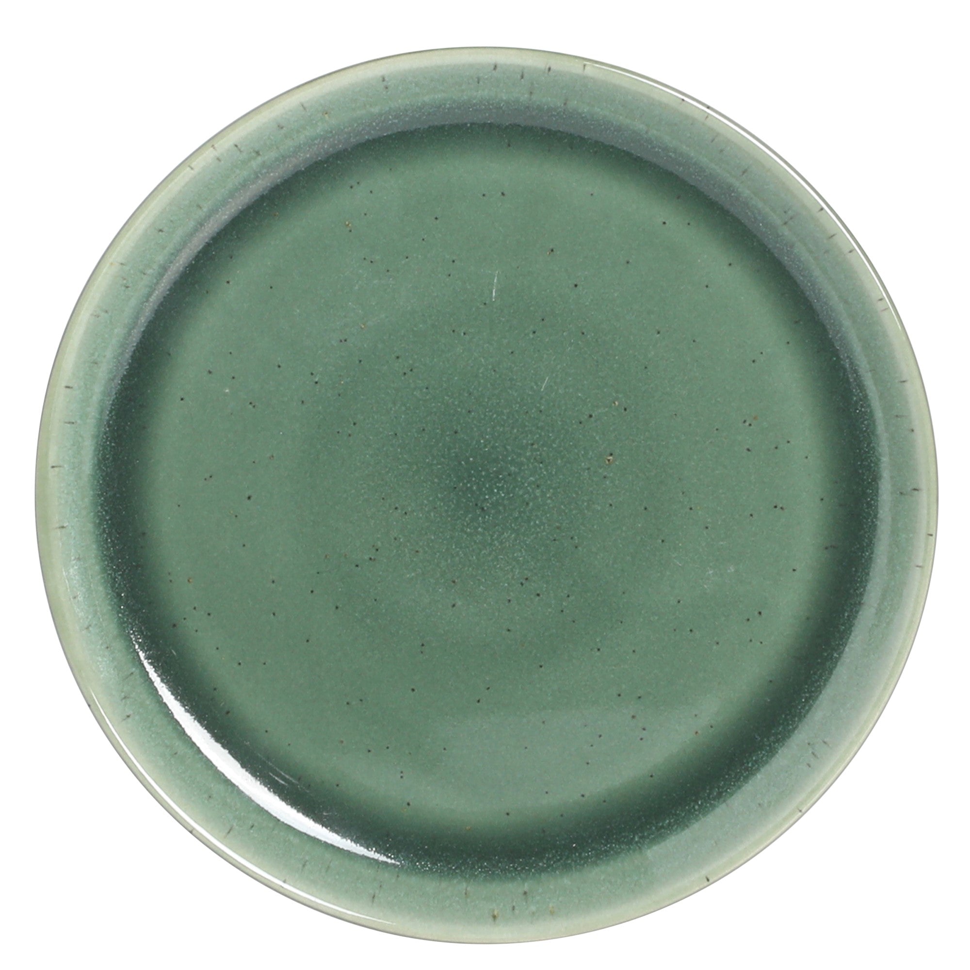 Gibson Elite 12 Piece (Service for 4) Fern Canyon Plates and Bowls Reactive Glaze Modern Coupe Round Dishes Stoneware Ceramic Dinnerware Set - Glossy Green - Image 6