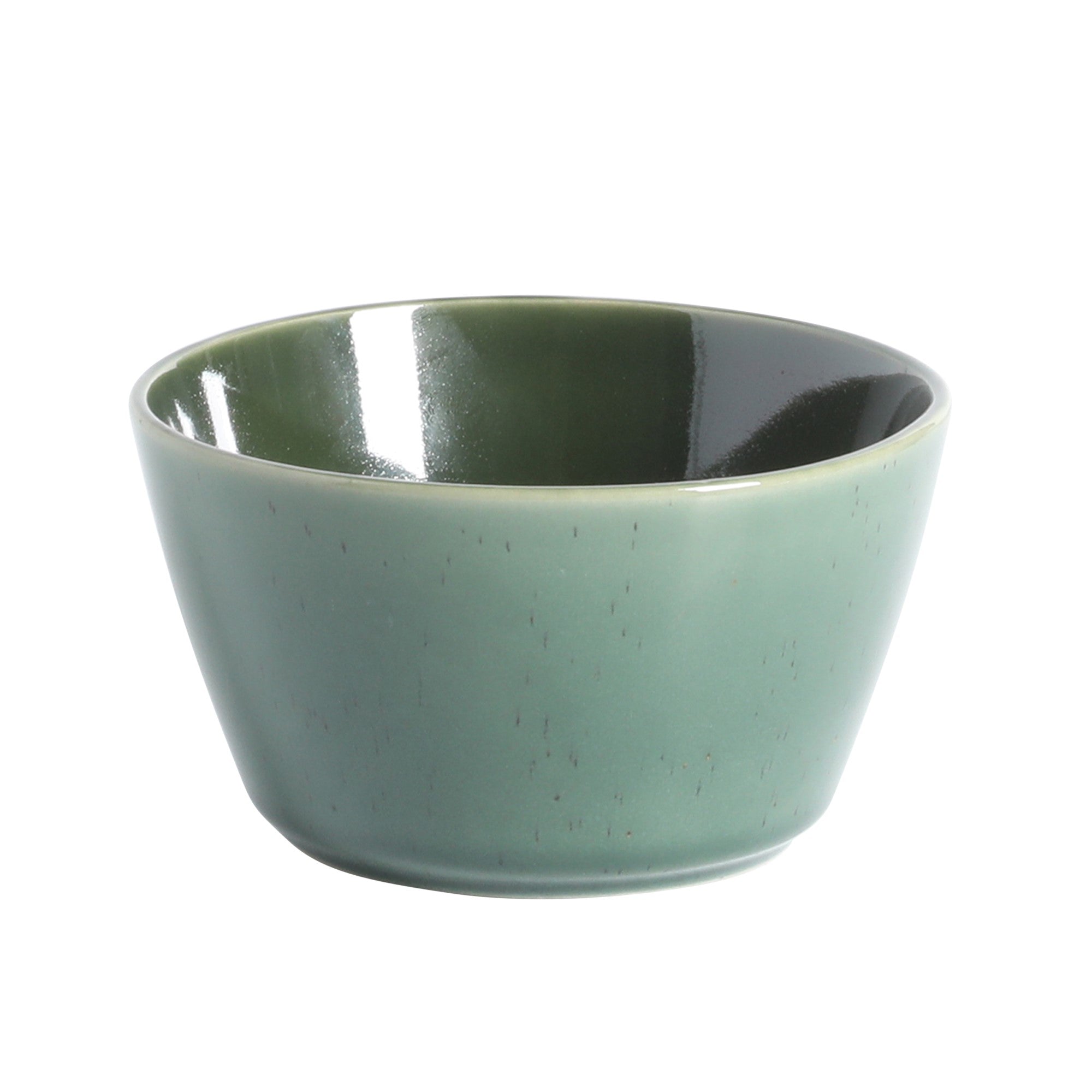 Gibson Elite 12 Piece (Service for 4) Fern Canyon Plates and Bowls Reactive Glaze Modern Coupe Round Dishes Stoneware Ceramic Dinnerware Set - Glossy Green - Image 9