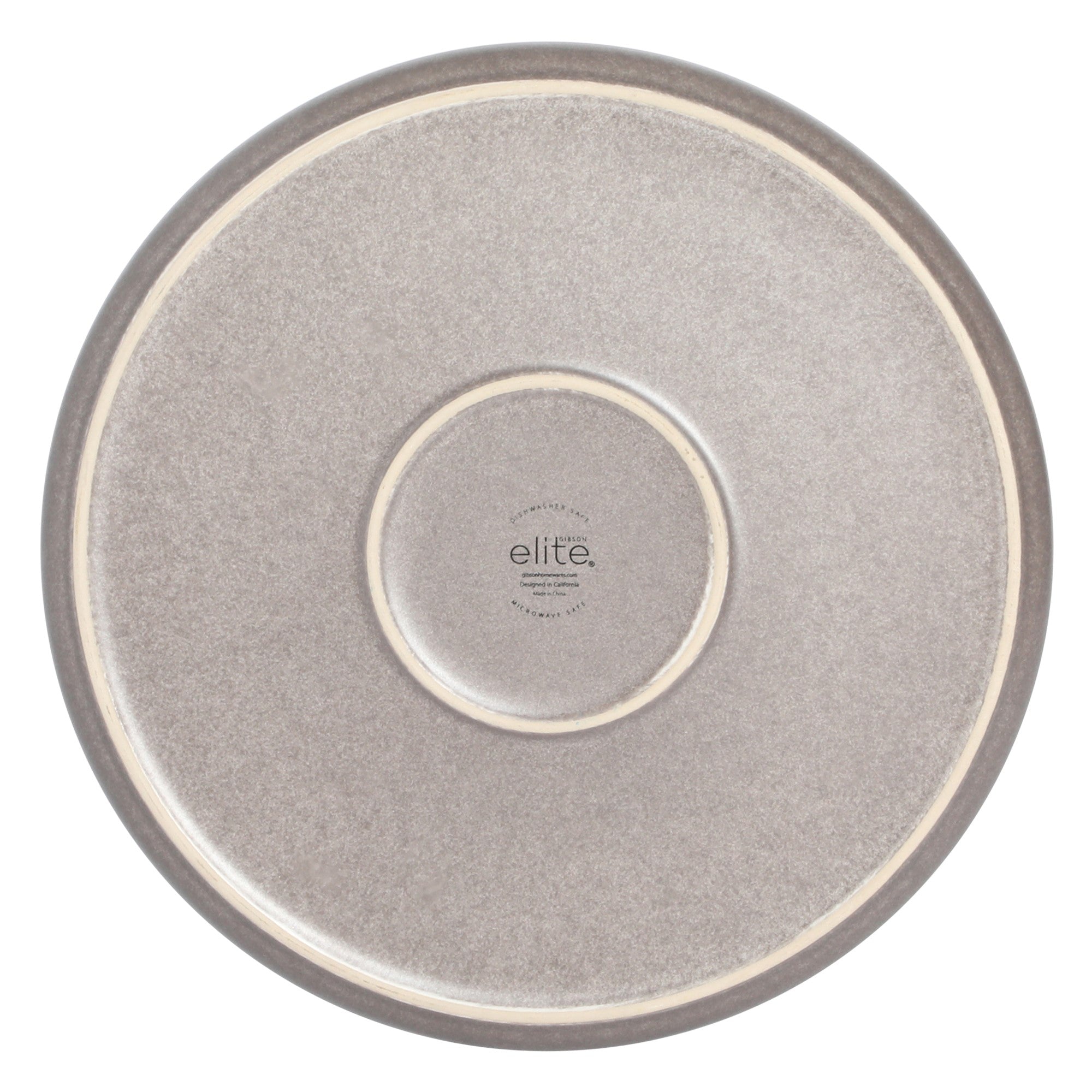 Gibson Elite Eden Rock 12-Piece (Service for 4) Plates and Bowls reactive Glaze Round Dishes Stoneware Ceramic Dinnerware Set - Matte Brown - Image 7