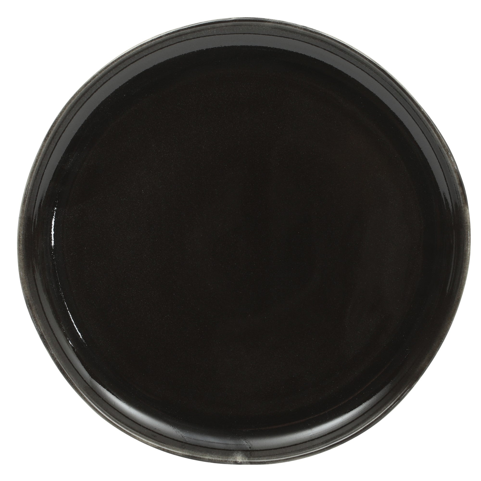Gibson Soho Lounge Nardini 12 Piece (Service for 4) Plates and Bowls Reactive Glaze Dishes Stoneware Ceramic Dinnerware Set - Black and Blue - Image 4