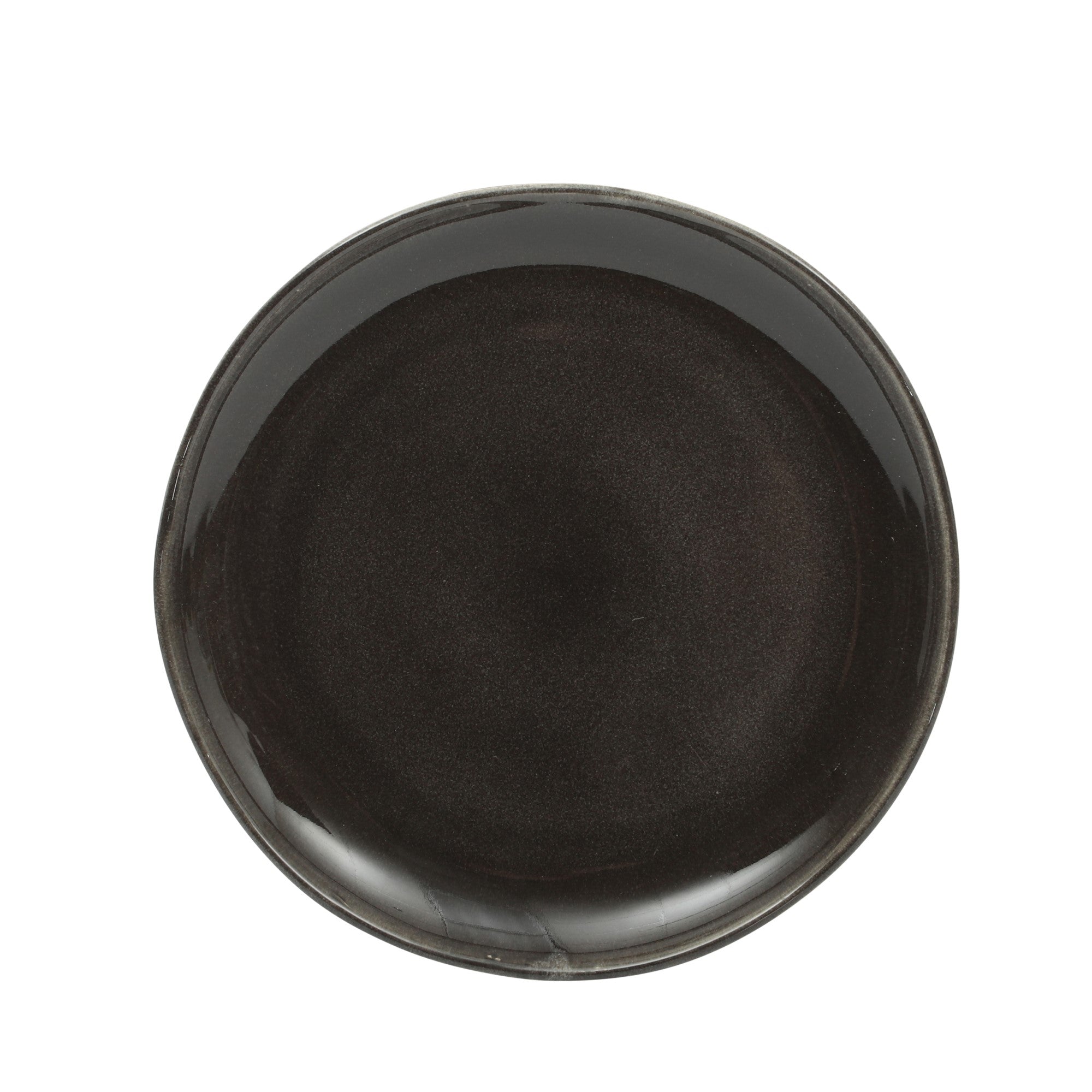 Gibson Soho Lounge Nardini 12 Piece (Service for 4) Plates and Bowls Reactive Glaze Dishes Stoneware Ceramic Dinnerware Set - Black and Blue - Image 6