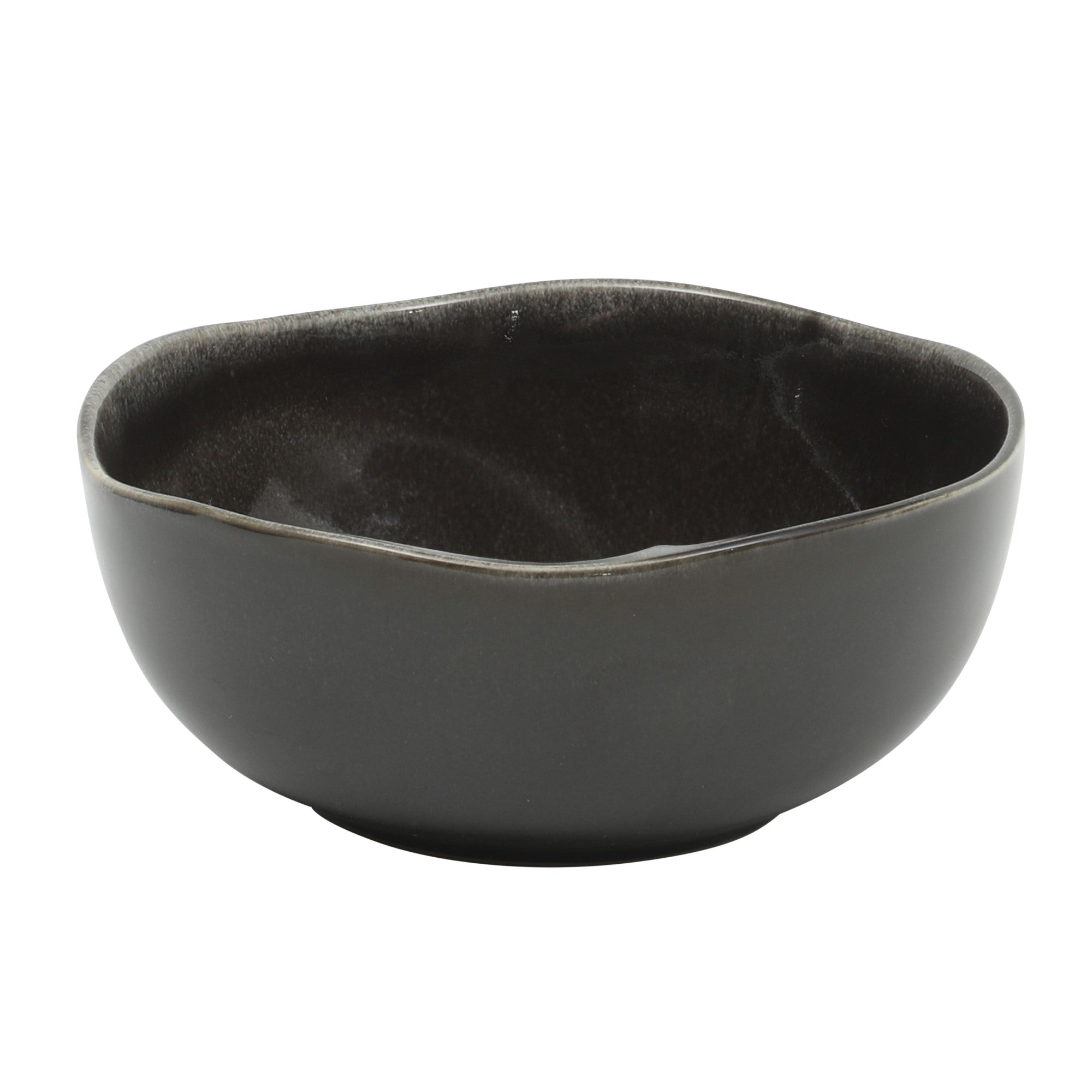 Gibson Soho Lounge Nardini 12 Piece (Service for 4) Plates and Bowls Reactive Glaze Dishes Stoneware Ceramic Dinnerware Set - Black and Blue - Image 7
