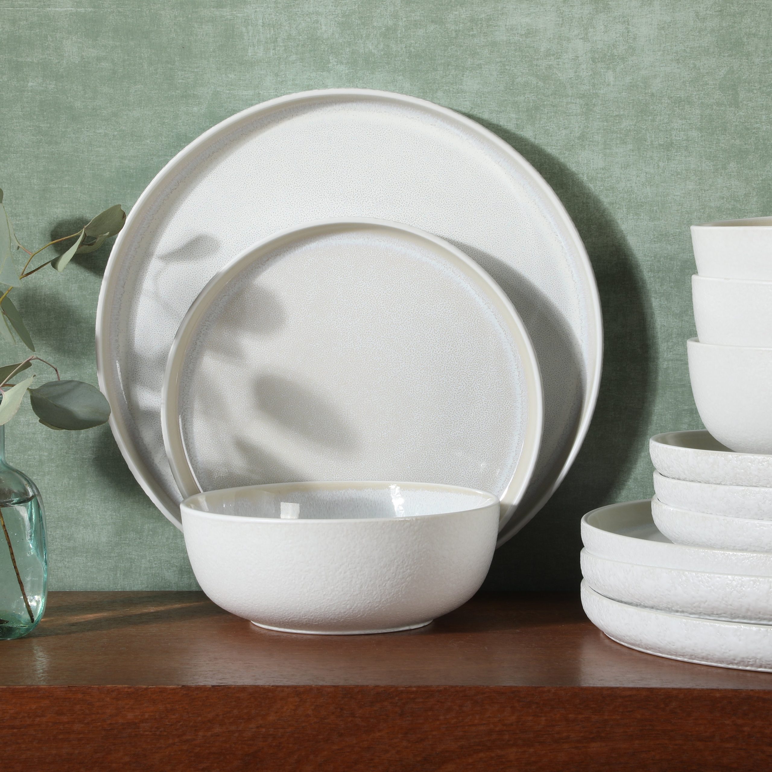 Gibson Elite Tahoe Sunset 12 Piece Stoneware Reactive Glaze (Service for 4) Ceramic Plates and Bowls Dinnerware Set - Image 12