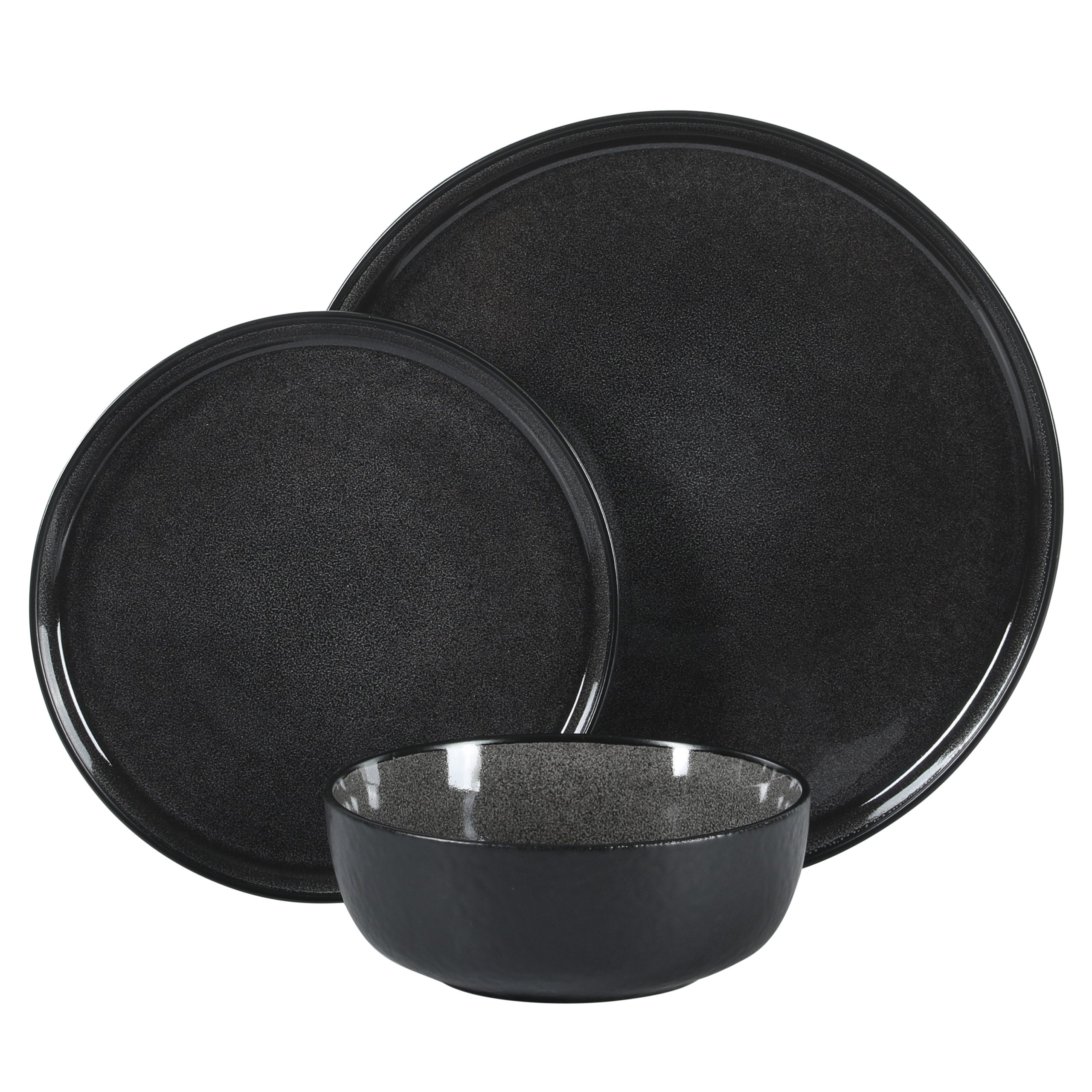 Gibson Elite Tahoe Sunset 12 Piece Stoneware Reactive Glaze (Service for 4) Ceramic Plates and Bowls Dinnerware Set - Image 6