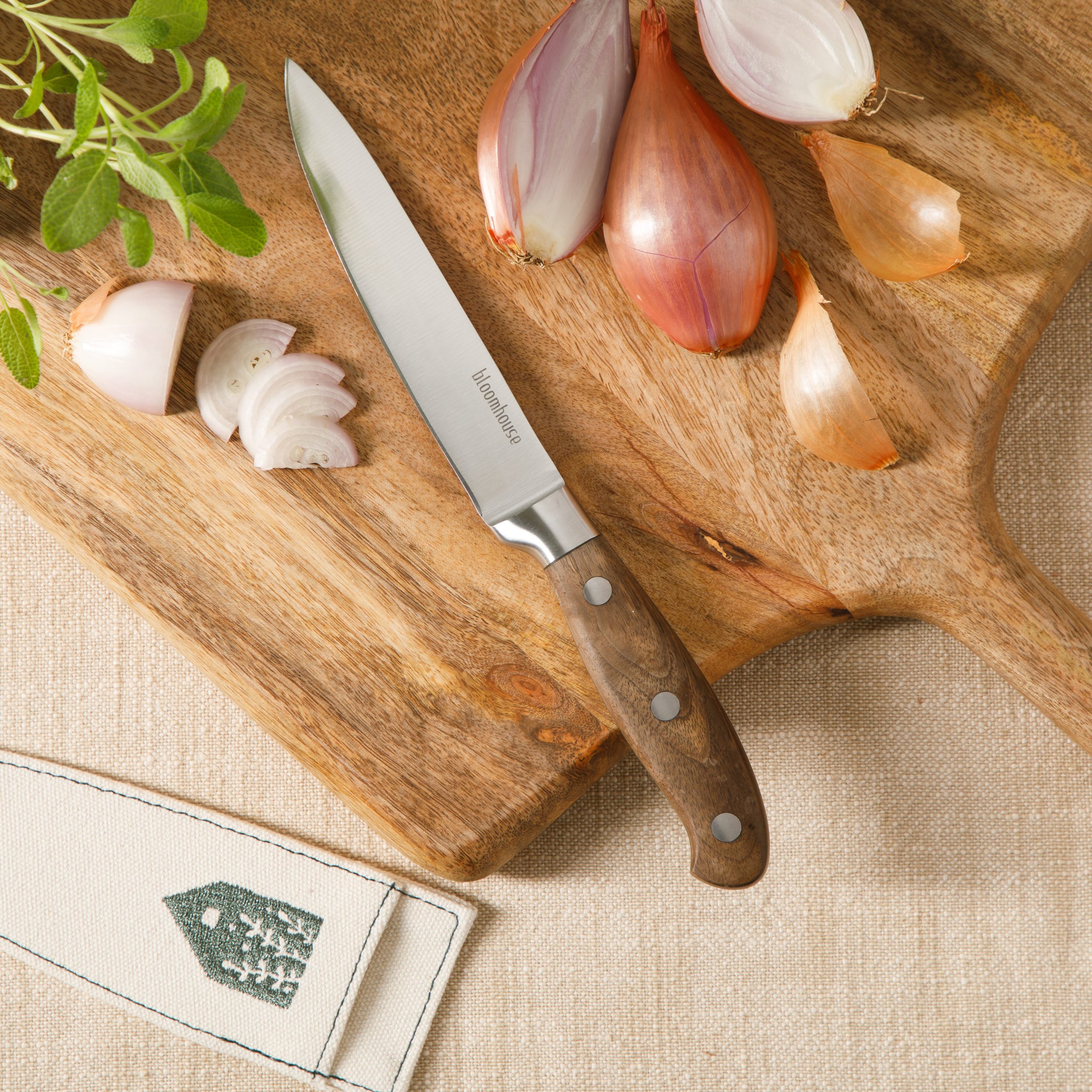 Bloomhouse 5 Inch German Steel Utility/Boning Knife W/ Walnut Wood Forged Handle - Image 2