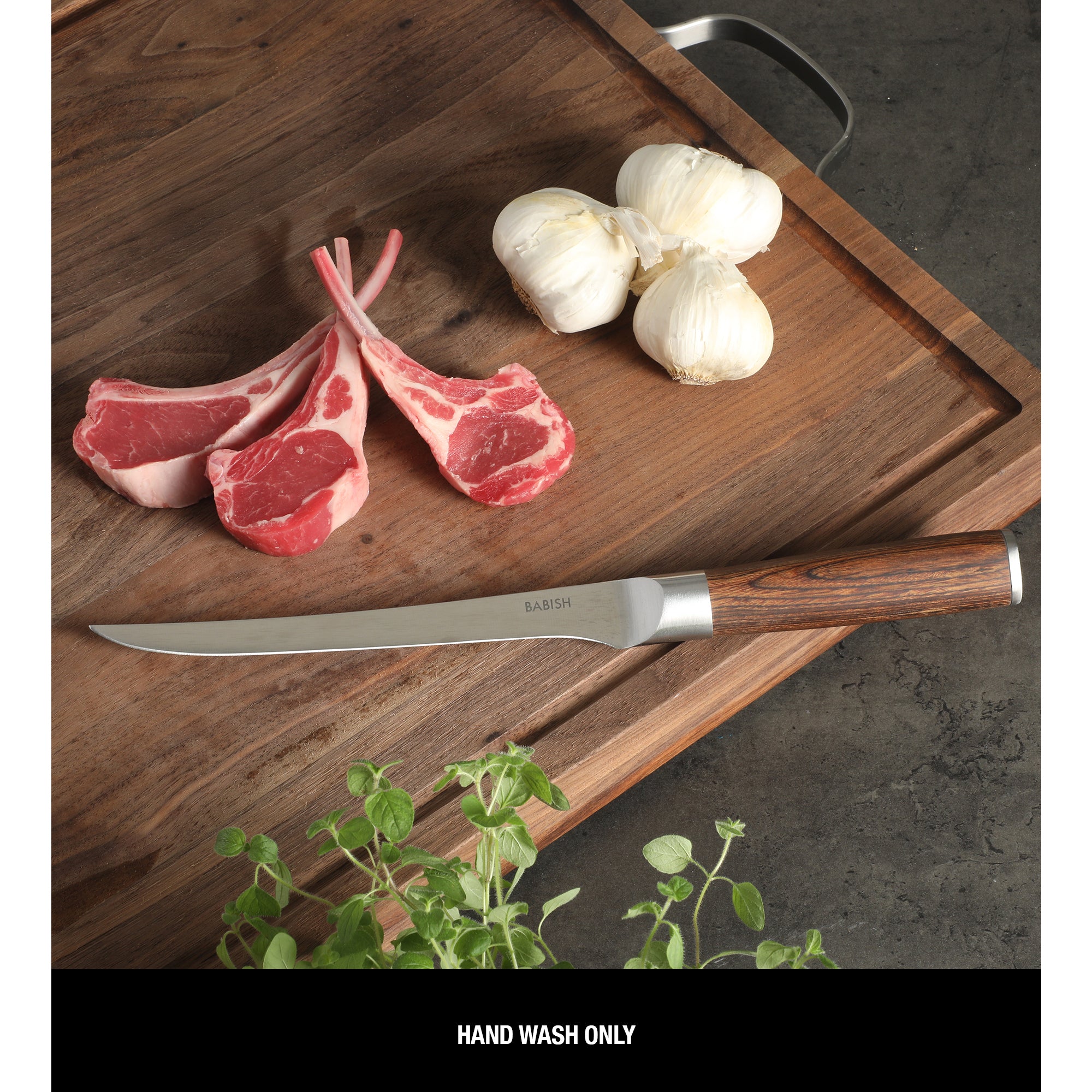 Babish 1.4116 German Stainless Steel Boning & Fillet Knife with Pakka Wood Handle – 6-Inch Full-Tang Flexible Kitchen Knife for Meat, Poultry, Fish & Precision Butchering - Image 11