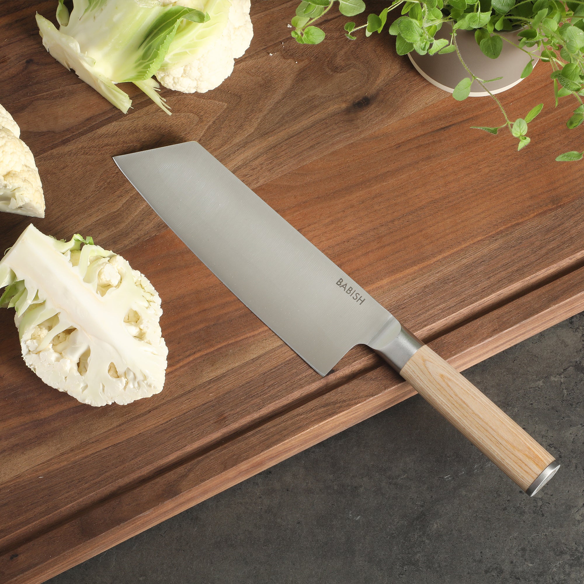 Babish 7.5-Inch Clef Knife – High-Carbon 1.4116 German Steel Kitchen Knife with Pakka Wood Handle, Chef & Cleaver Hybrid for Chopping, Slicing & Prep, Full-Tang, Razor Sharp, Ergonomic Design - Image 5