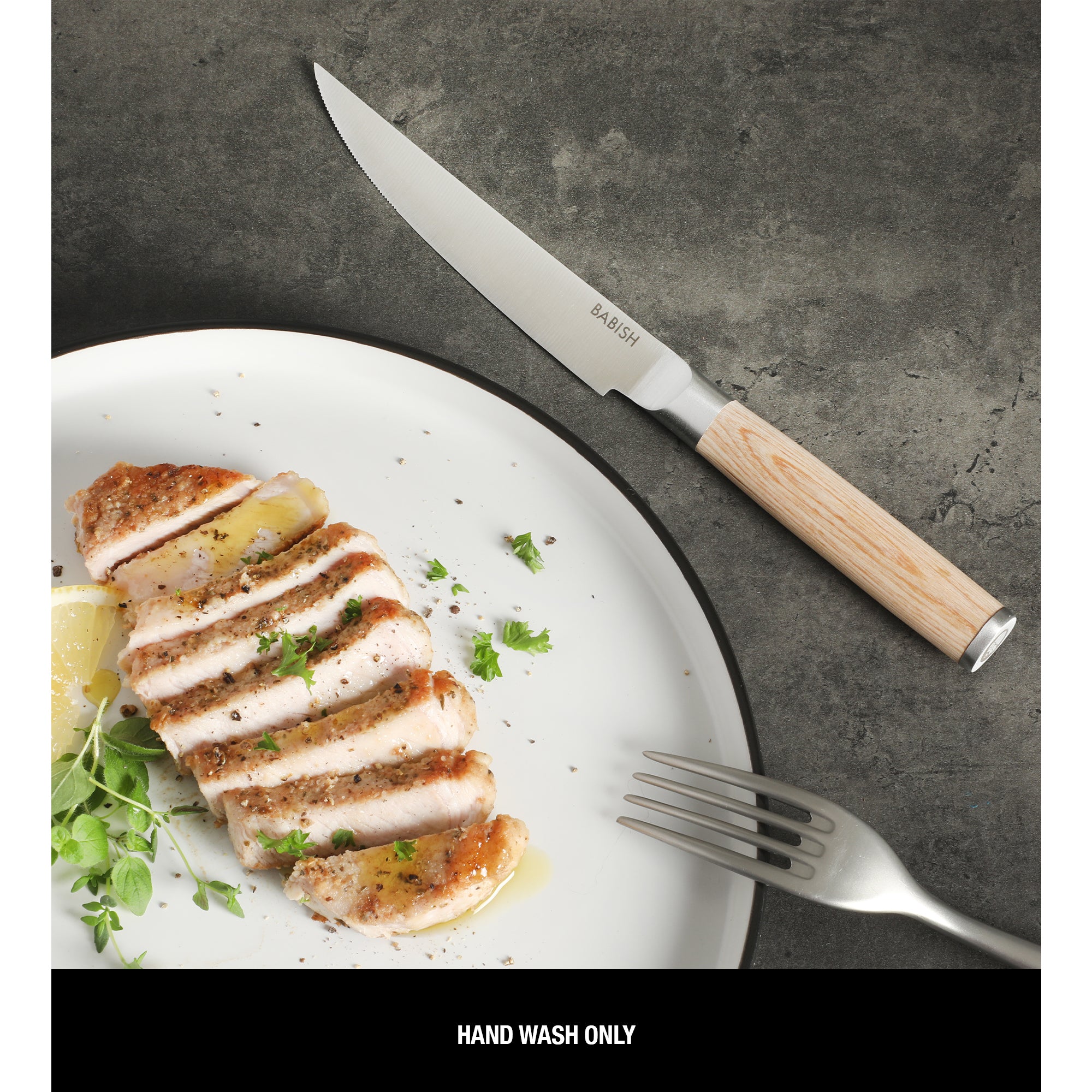 Babish 4-Piece 1.4116 German Stainless Steel Steak Knife Set with Pakka Wood Handles – Full-Tang Steak Knives for Dining, Entertaining & Everyday Table Use - Image 13