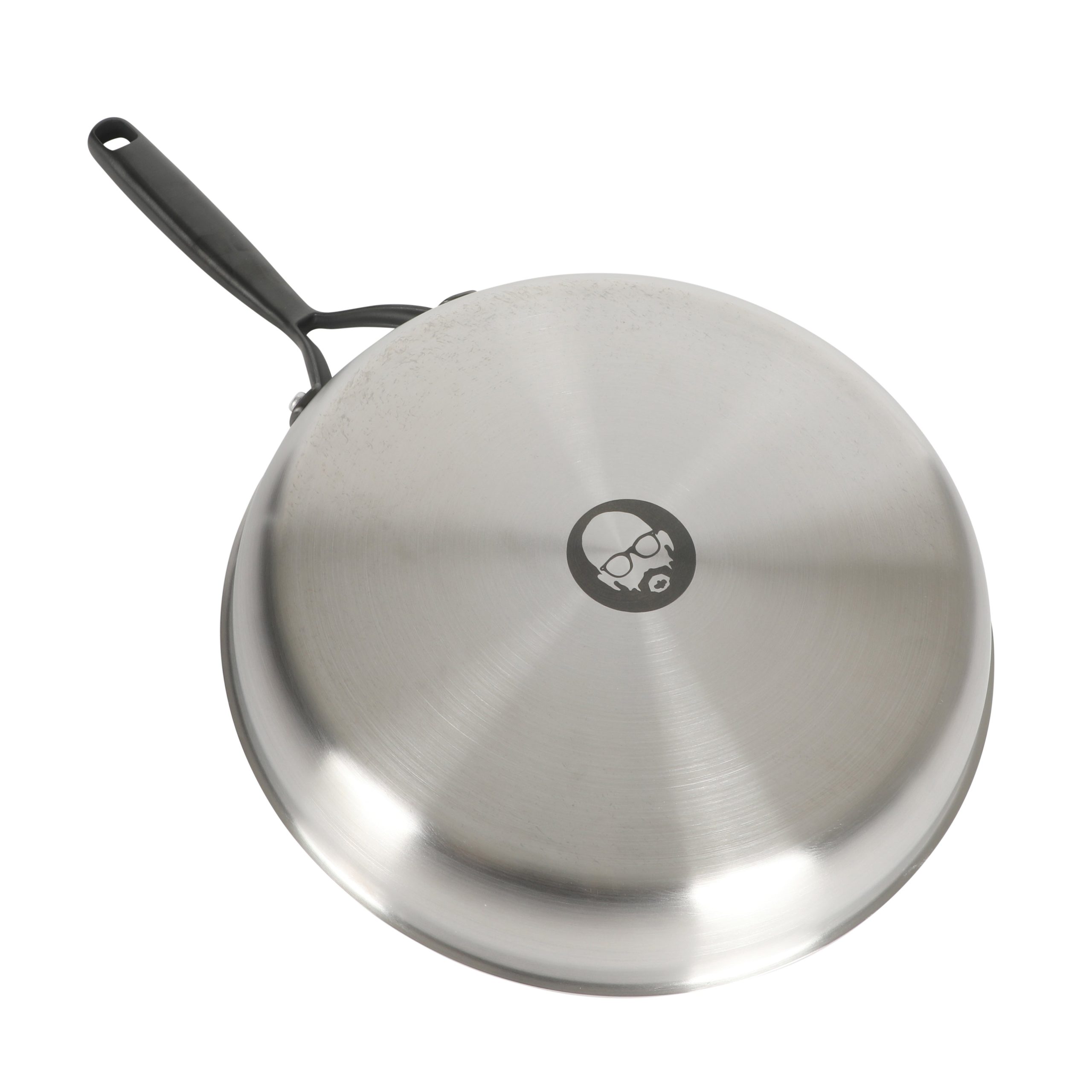 Babish 12-Inch Tri-Ply Stainless Steel Frying Pan with Lid & Black Handle – Professional Grade Skillet for Searing, Sautéing & Even Heat Cooking - Image 6