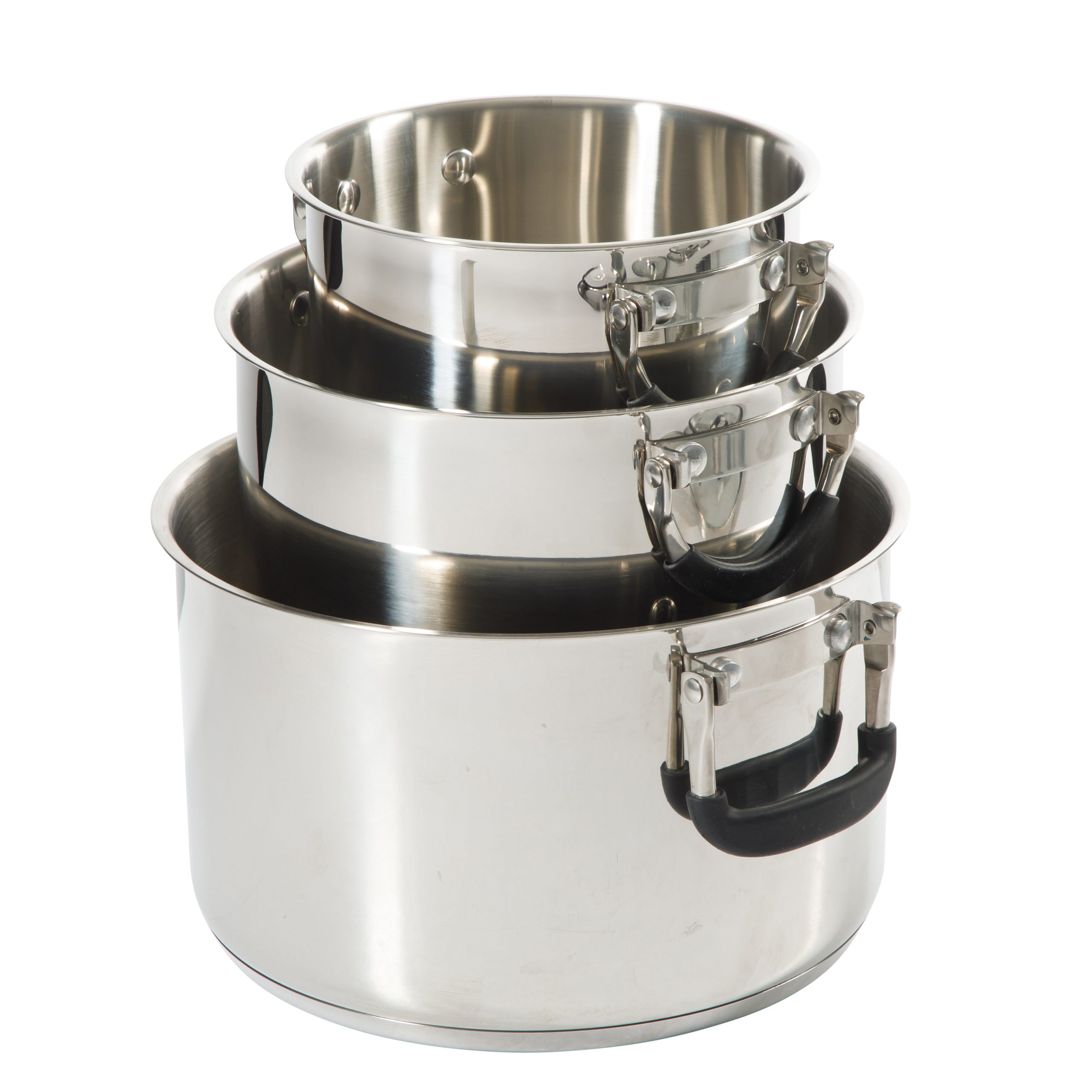 Oster Platinum Silverbolt 6 Piece Stackable Space-Saving Dutch Oven Sauce Pan Cookware Set - Image 4