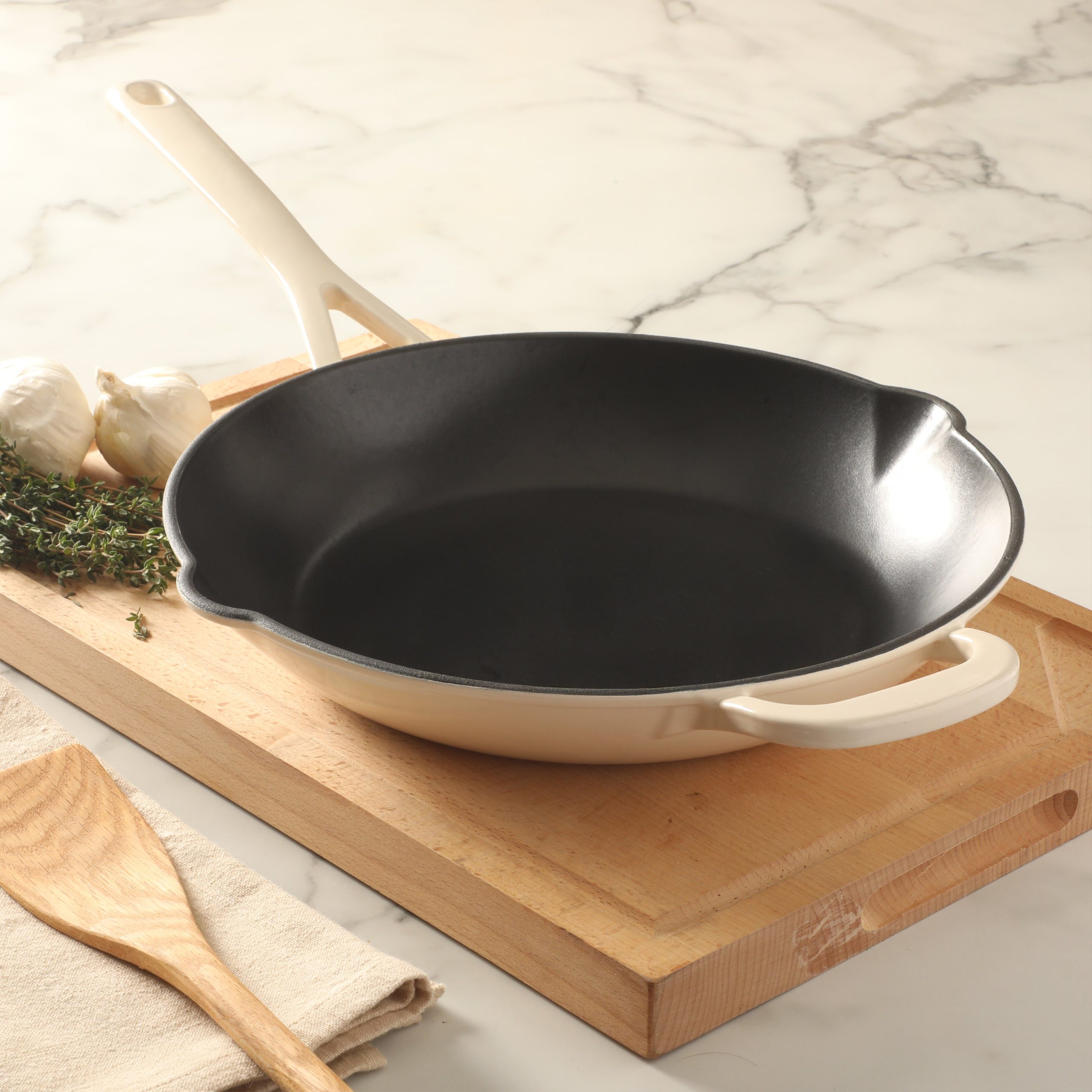 Martha Stewart Gatwick 12” Enameled Cast Iron Skillet, PFAS-Free, Rust Resistant, Oven Safe - Image 14