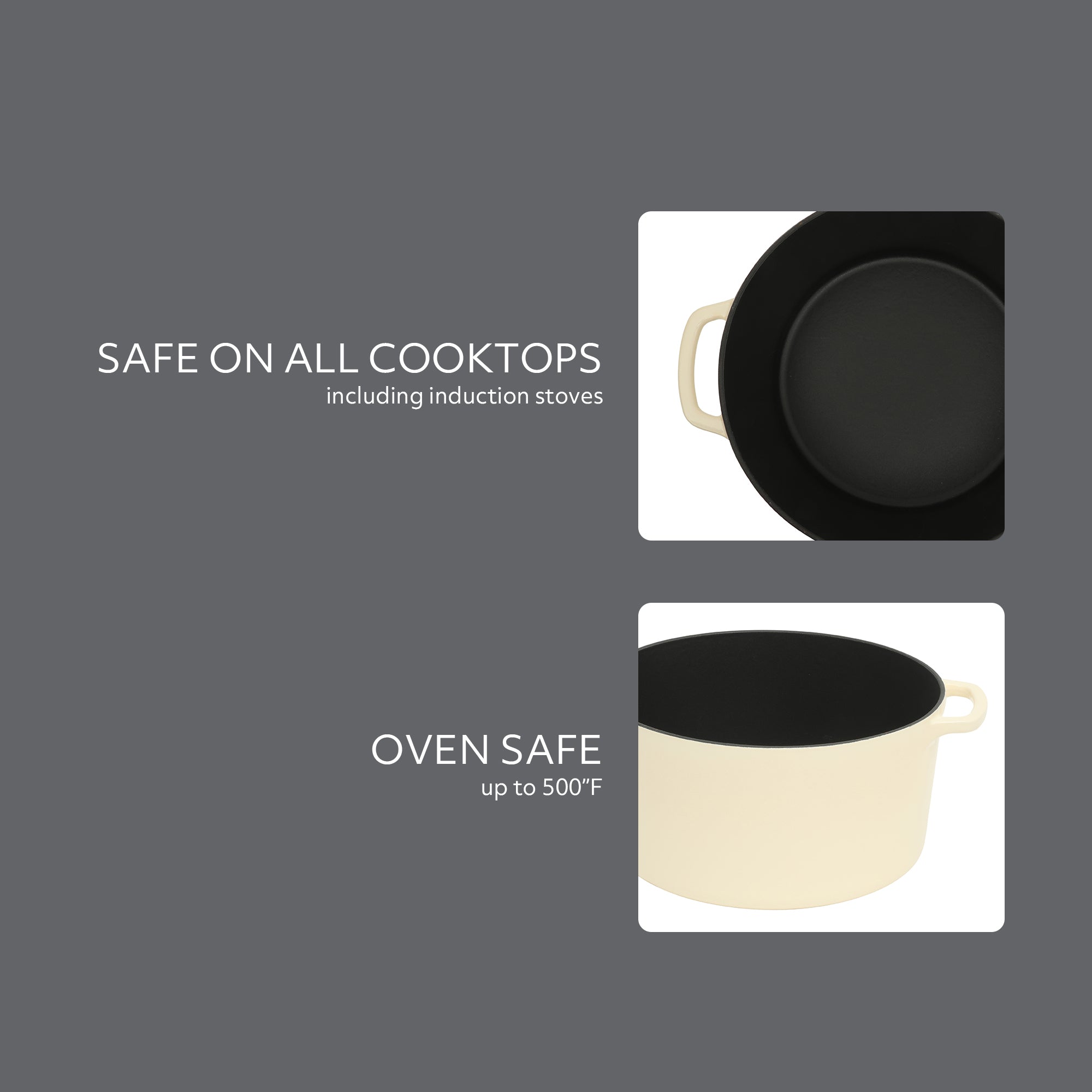 Sur La Table Kitchen Essentials Supper Club 5-Quart Enamel-Coated Cast Iron Dutch Oven Pot with Oven Safe Glass Lid, Oven-to-Table Cookware for Bread, Soups, Stews & Braising - Image 6