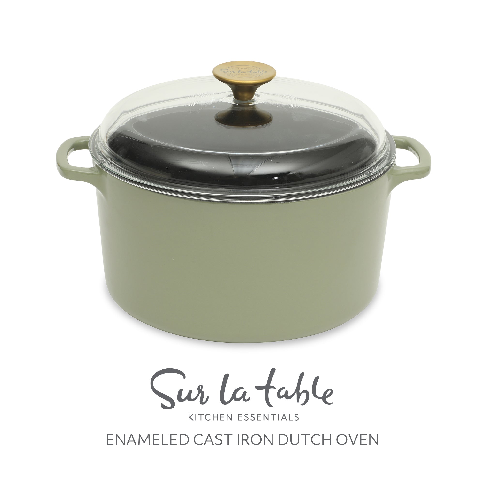 Sur La Table Kitchen Essentials Supper Club 5-Quart Enamel-Coated Cast Iron Dutch Oven Pot with Oven Safe Glass Lid, Oven-to-Table Cookware for Bread, Soups, Stews & Braising - Image 10