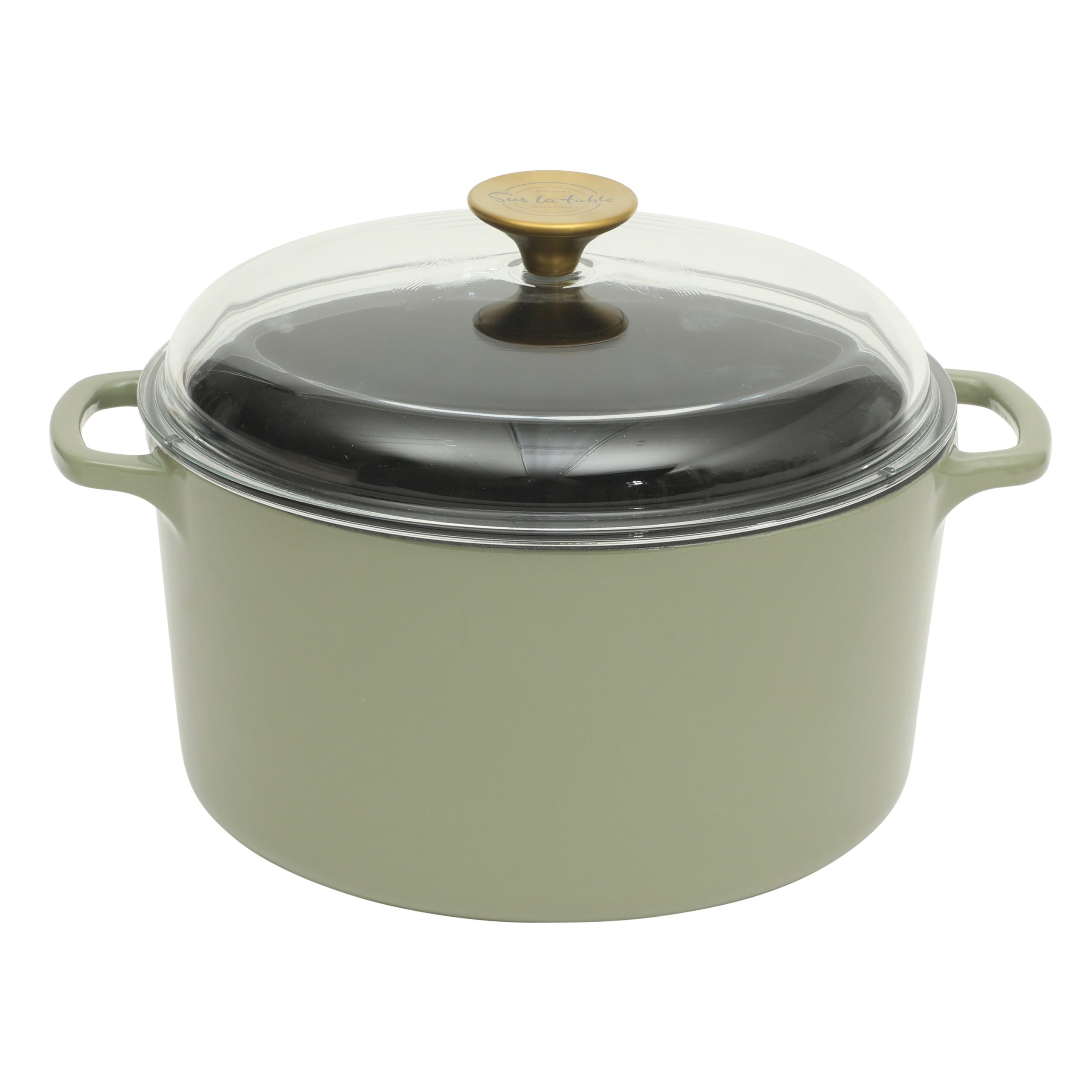 Sur La Table Kitchen Essentials Supper Club 5-Quart Enamel-Coated Cast Iron Dutch Oven Pot with Oven Safe Glass Lid, Oven-to-Table Cookware for Bread, Soups, Stews & Braising - Image 8