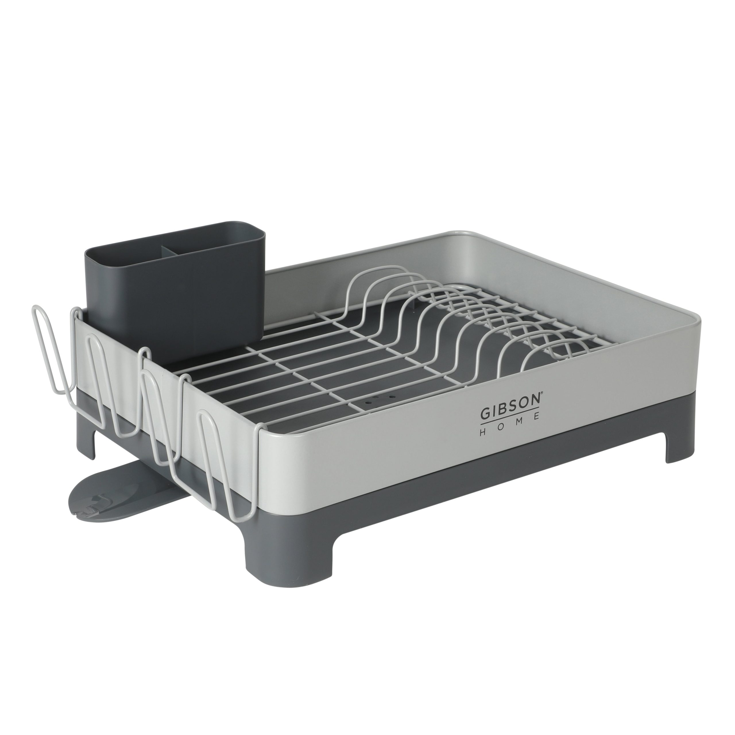 Gibson Home Nestcraft Full Size Rust Resistant Dish Rack with Drain Board and Flatware Caddy - Image 7