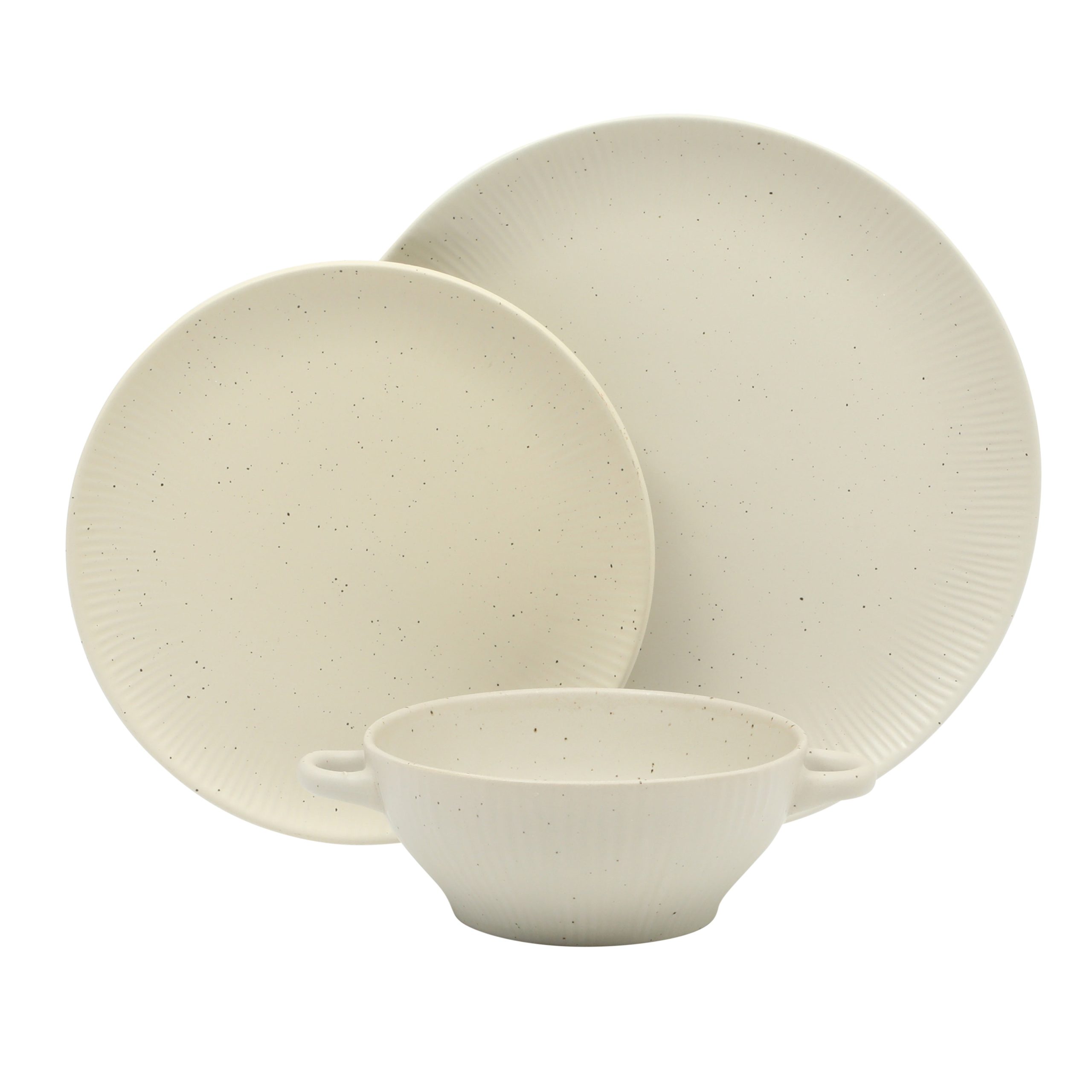 Gibson Elite Clover Hill 12-Piece Stoneware Dinnerware Set – Embossed Plates and Bowls with Matte Speckled Reactive Glaze, Service for 4 – Microwave & Dishwasher Safe - Image 13