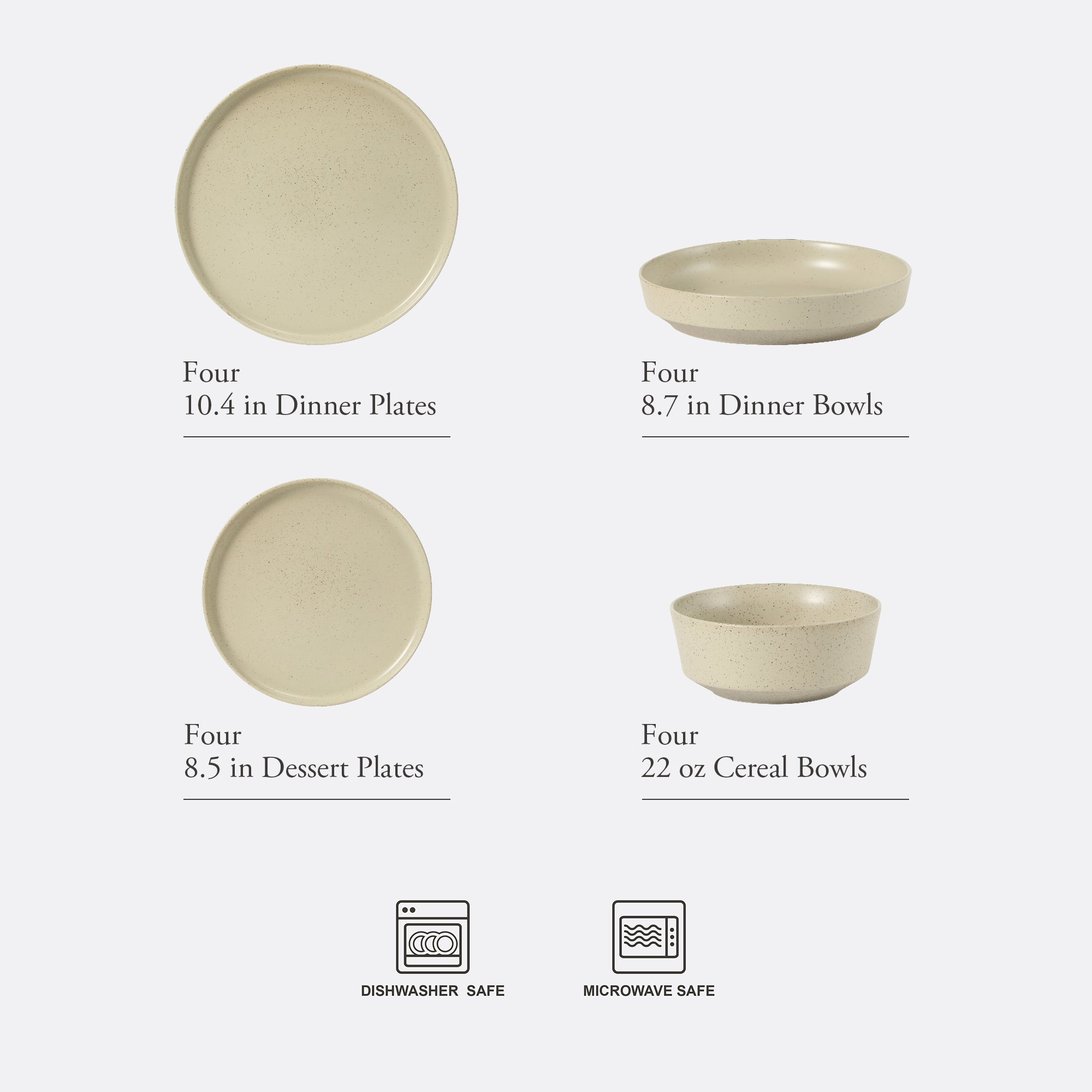 Gibson Elite Overbrook 16-Piece Pottery Clay Stoneware Dinnerware Set – Reactive Glaze, Stackable Plates and Bowls w/ Pasta Bowl, Service for 4 – Microwave & Dishwasher Safe - Image 9