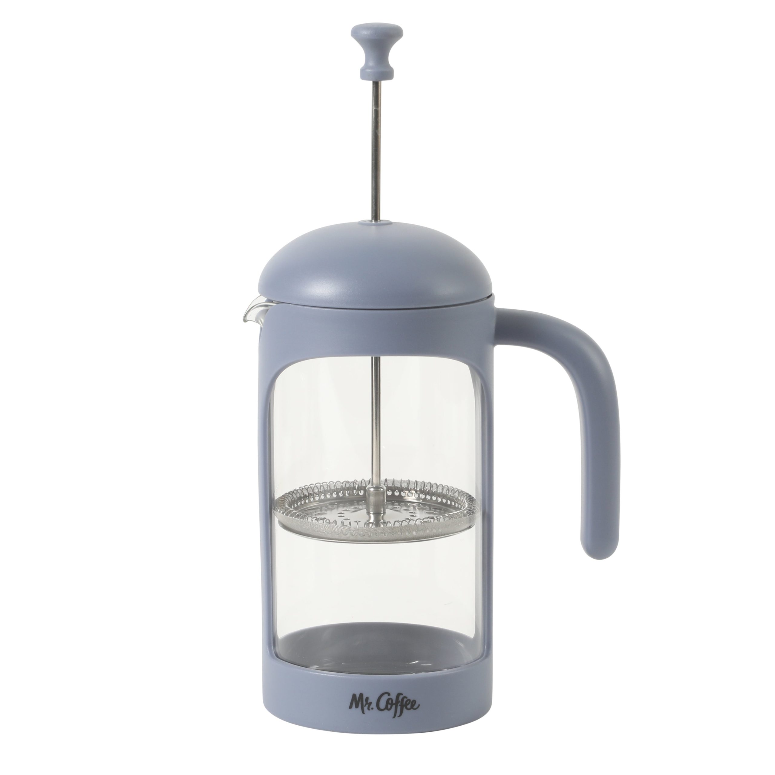 Mr. Coffee Retro Brew French Press Coffee Maker, 31 oz. Glass Carafe with High Heat Resistant Durable Borosilicate Glass & Colorful Frame and Plunger, Includes Coffee Scoop - Image 4