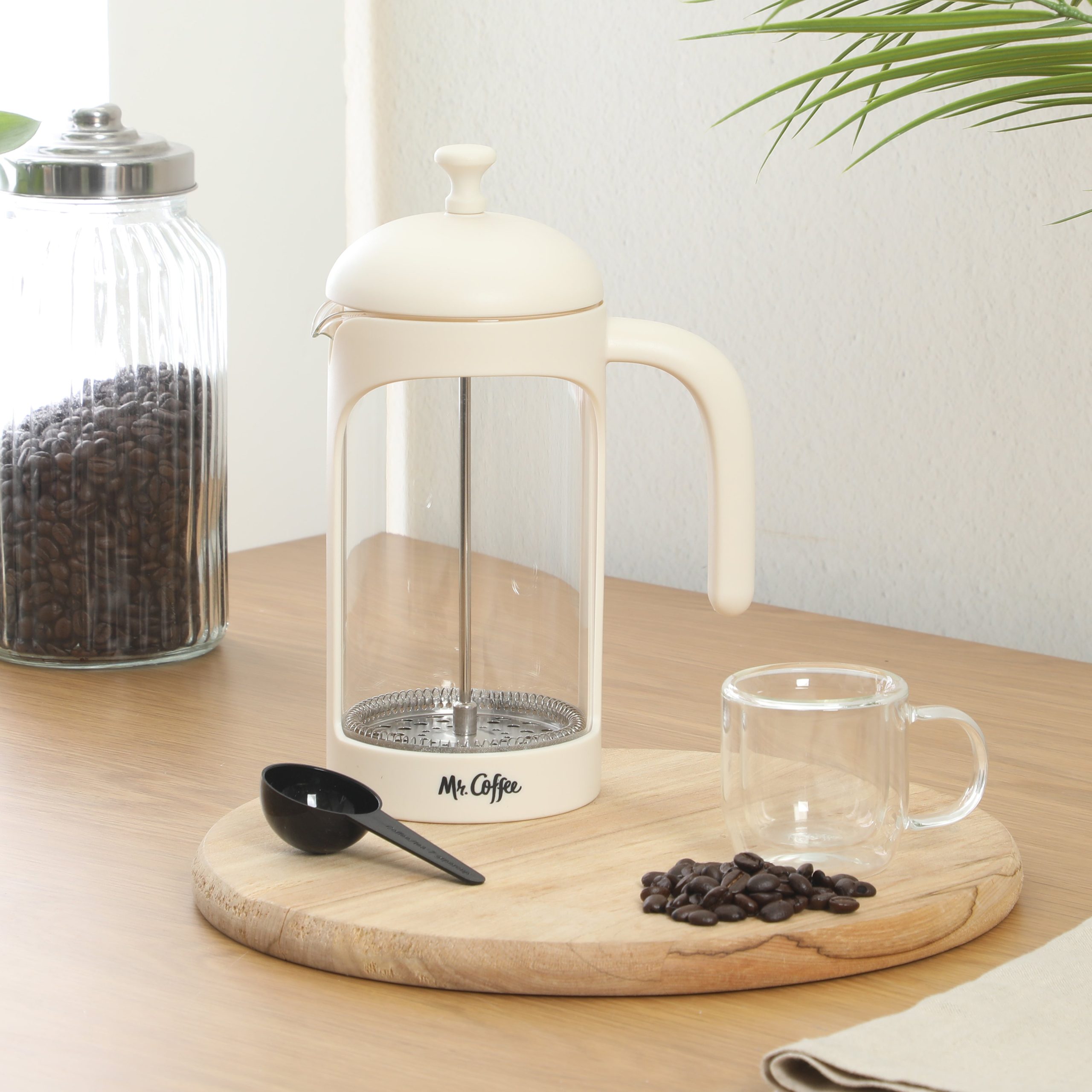 Mr. Coffee Retro Brew French Press Coffee Maker, 31 oz. Glass Carafe with High Heat Resistant Durable Borosilicate Glass & Colorful Frame and Plunger, Includes Coffee Scoop - Image 8