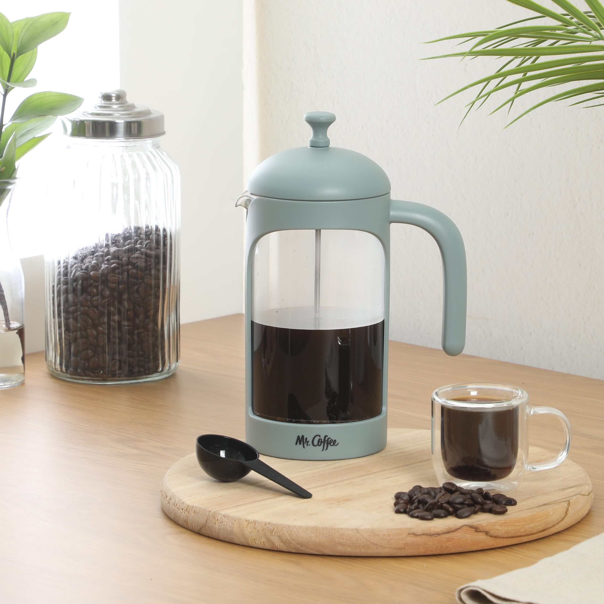 Mr. Coffee Retro Brew French Press Coffee Maker, 31 oz. Glass Carafe with High Heat Resistant Durable Borosilicate Glass & Colorful Frame and Plunger, Includes Coffee Scoop - Image 12