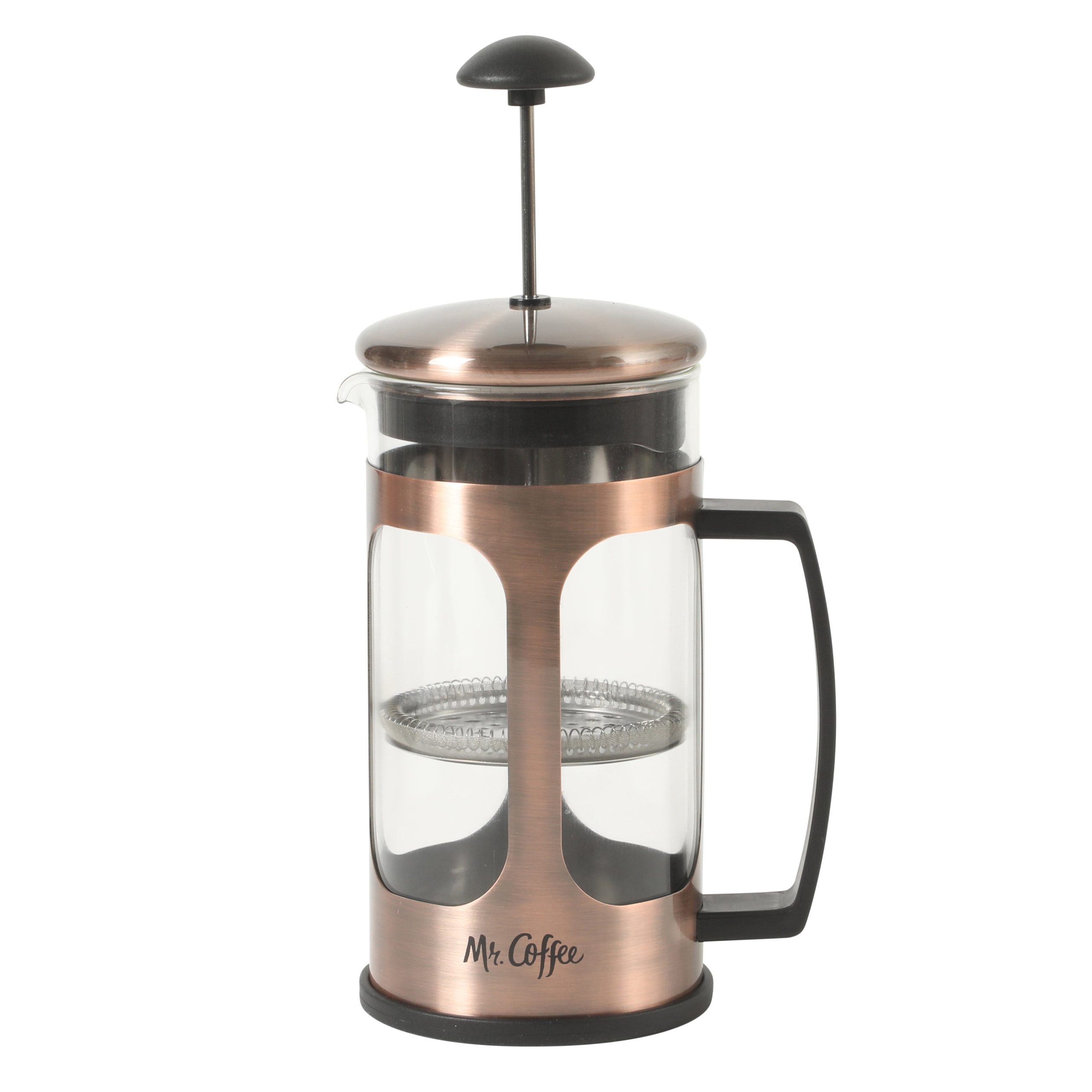 Mr. Coffee Daily Brew French Press Coffee Maker, 30 oz Glass Carafe with High Heat Resistant Durable Borasilicate Glass & Metal Frame and Plunger, Includes Coffee Scoop - Image 4