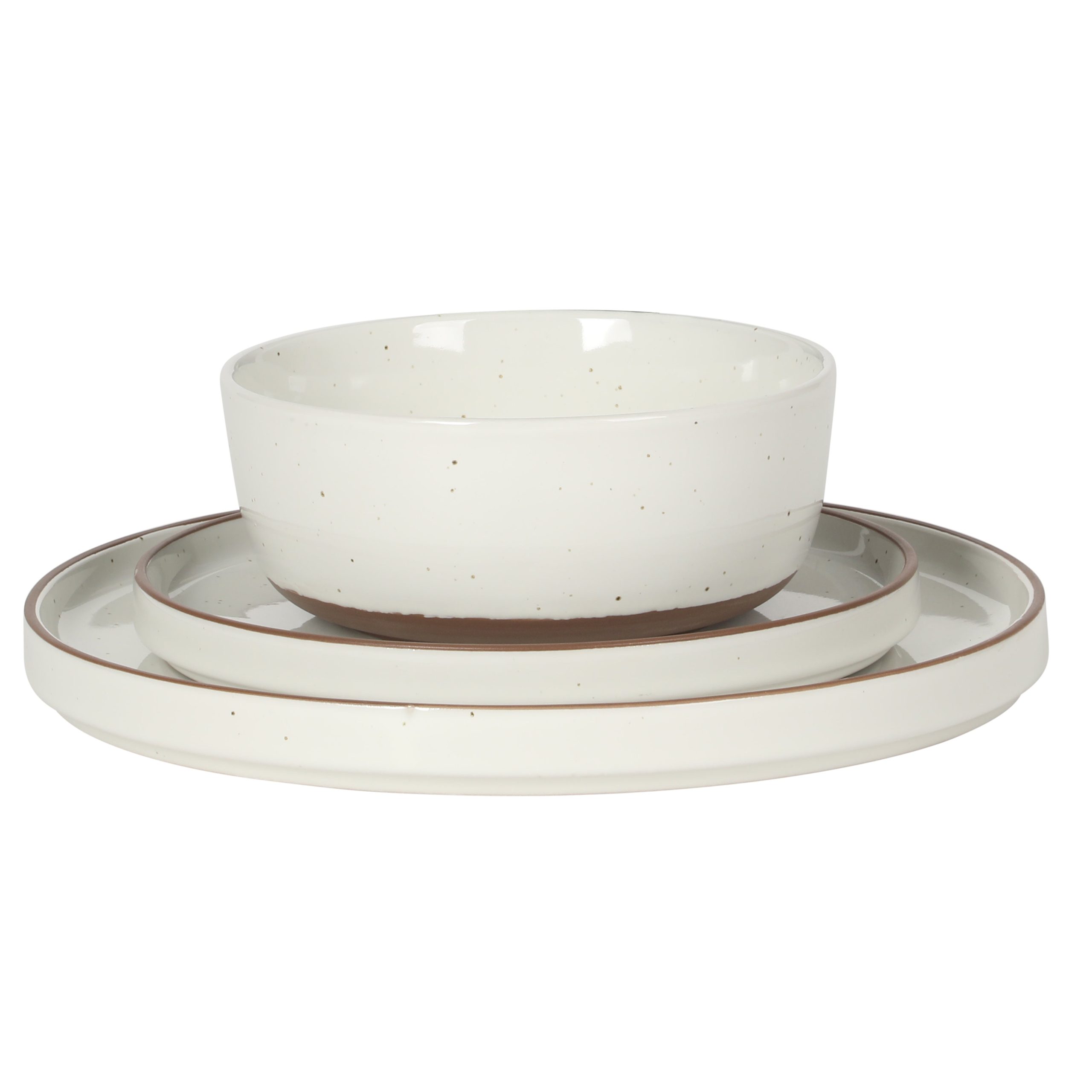 Gibson Elite Northrock Stoneware Dinnerware Set, 12-Piece Service for 4 Plates and Bowls Set – Dishes with Hand-Painted Terracotta Base - Image 14