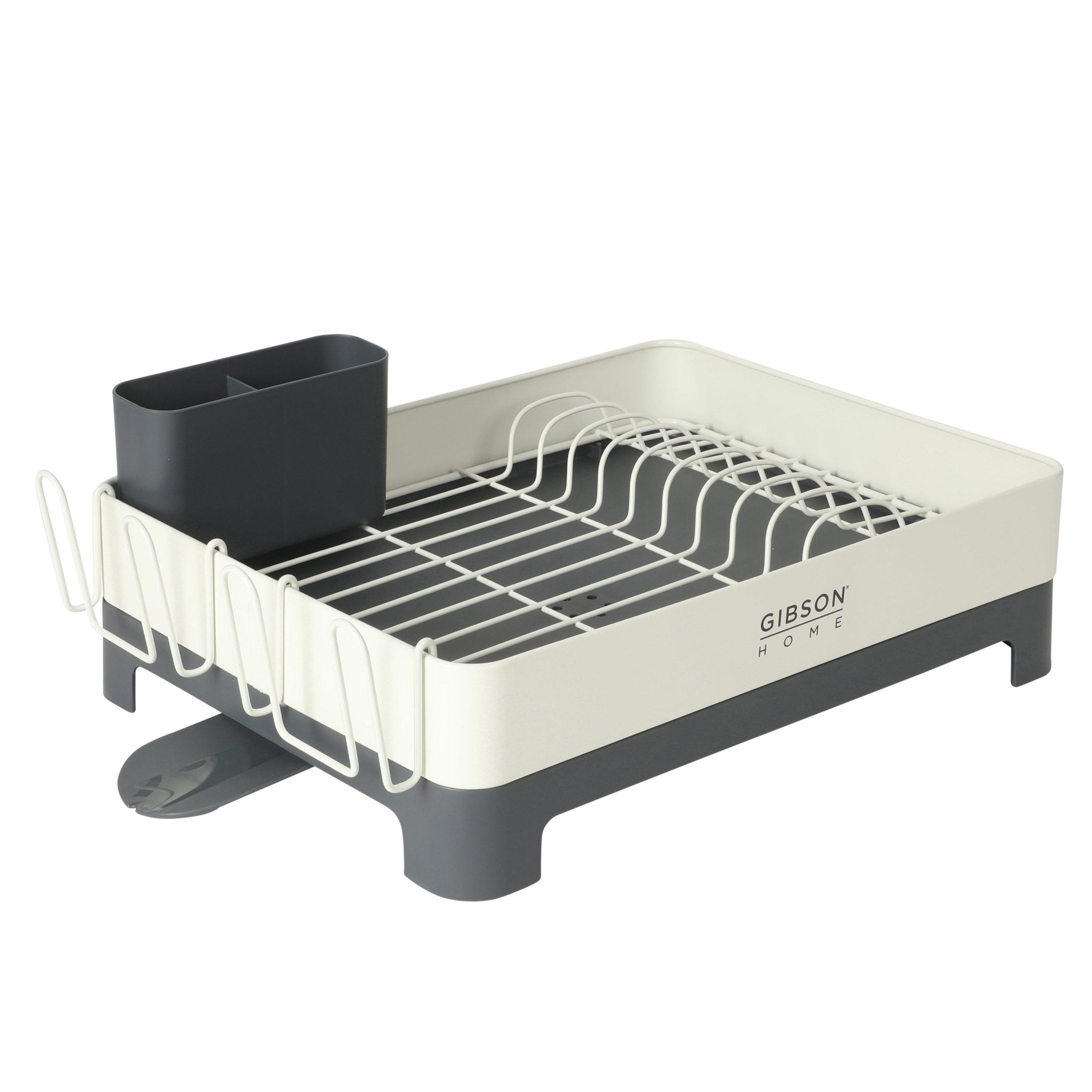 Gibson Home Nestcraft Full Size Rust Resistant Dish Rack with Drain Board and Flatware Caddy - Image 13