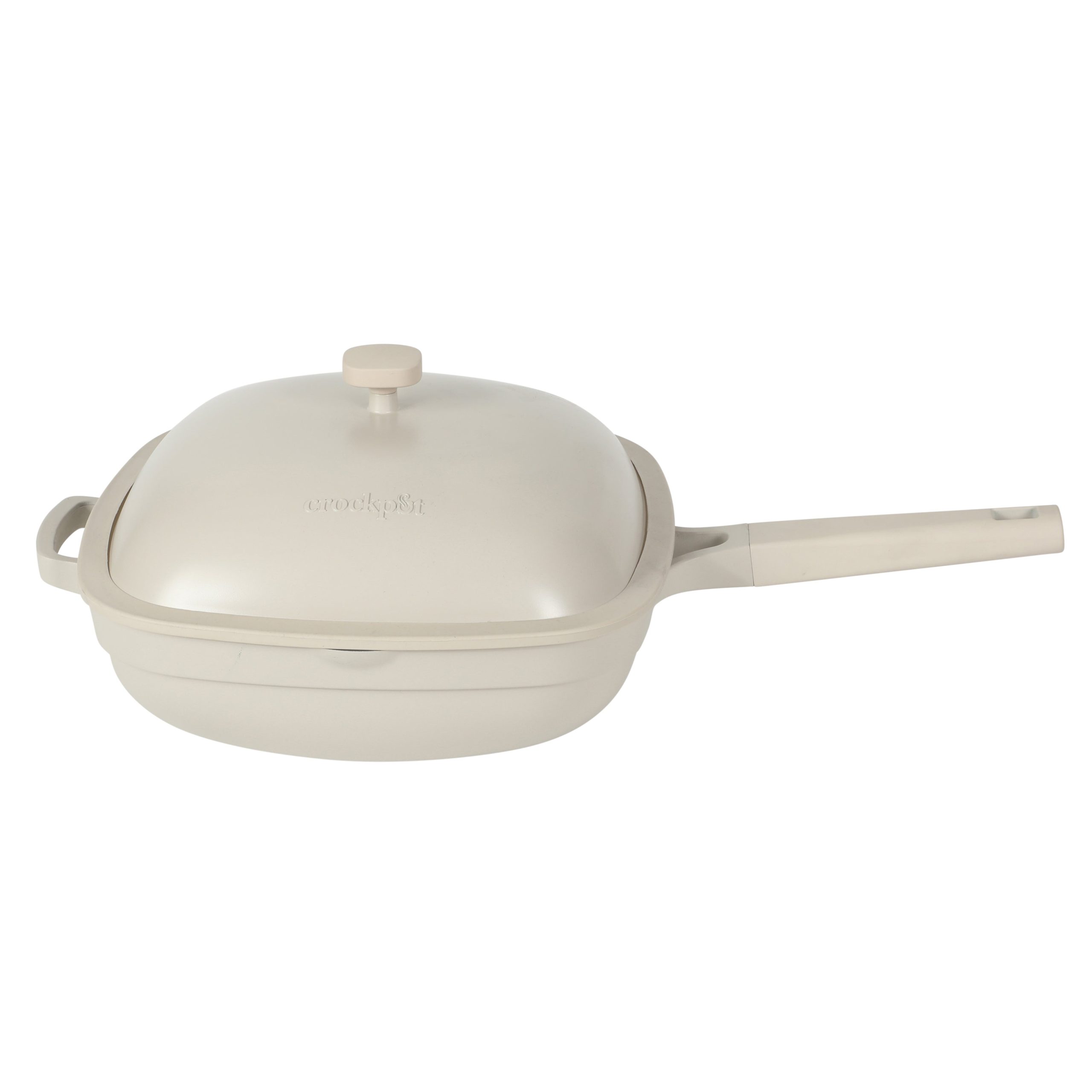 Crock Pot Northvale 5.3 Quart Ceramic Nonstick Sauté Pan with Steamer Basket & Lid, Cast Aluminum Pan with Induction Base and Soft-Touch Handle - Image 13