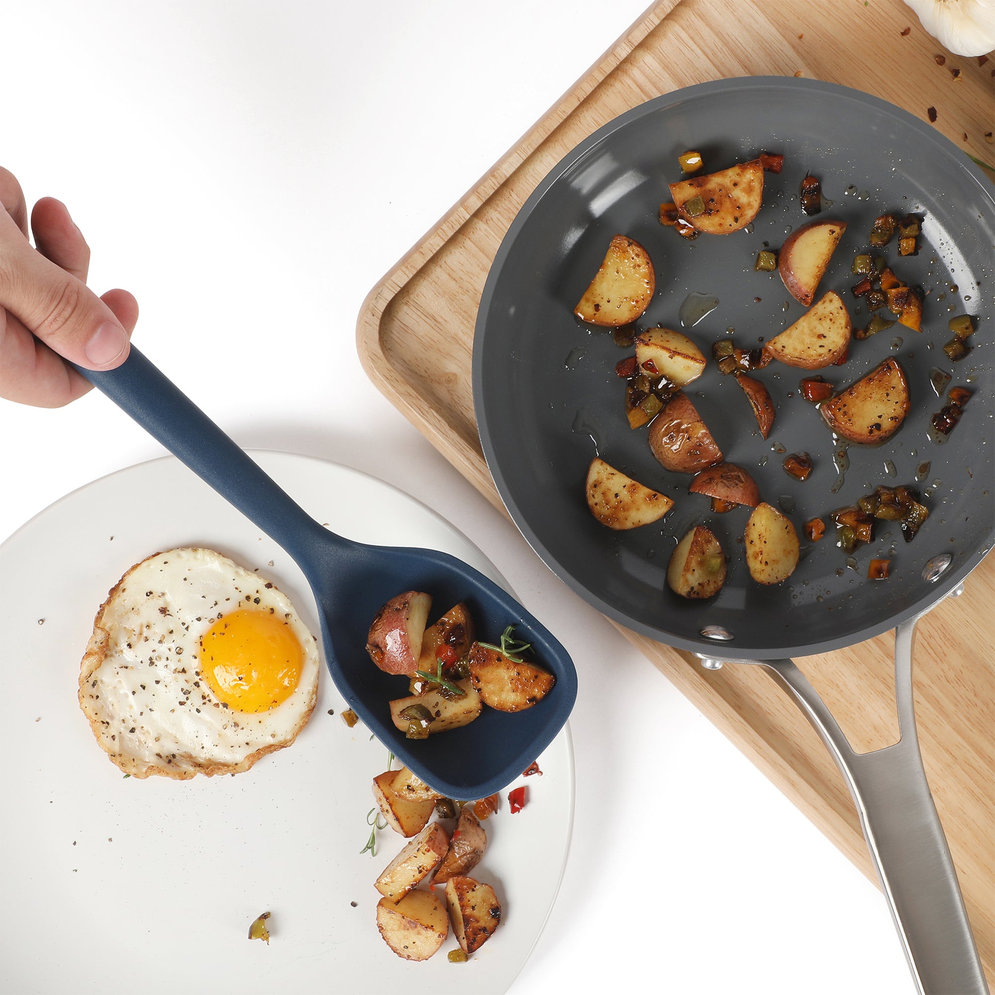 Calphalon Edge 6 Piece Stainless Steel Kitchen Tool & Gadget Set- Navy Blue - Image 5