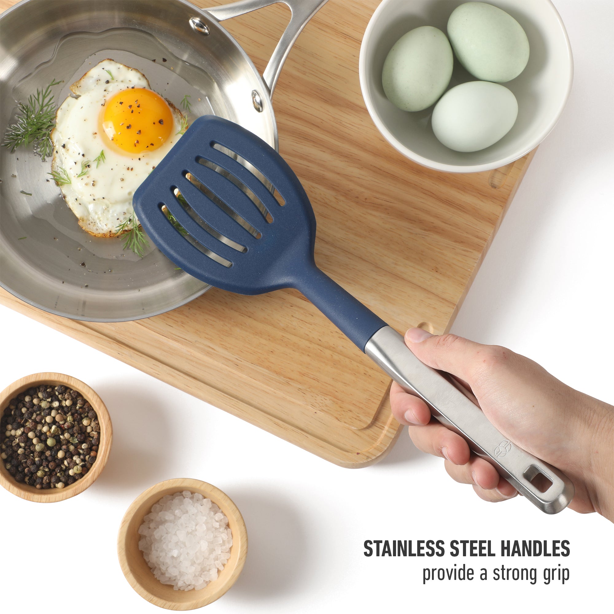 Calphalon Prime 7 Piece Sillicone and Teak Wood Kitchen Tool & Gadget Set - Image 4