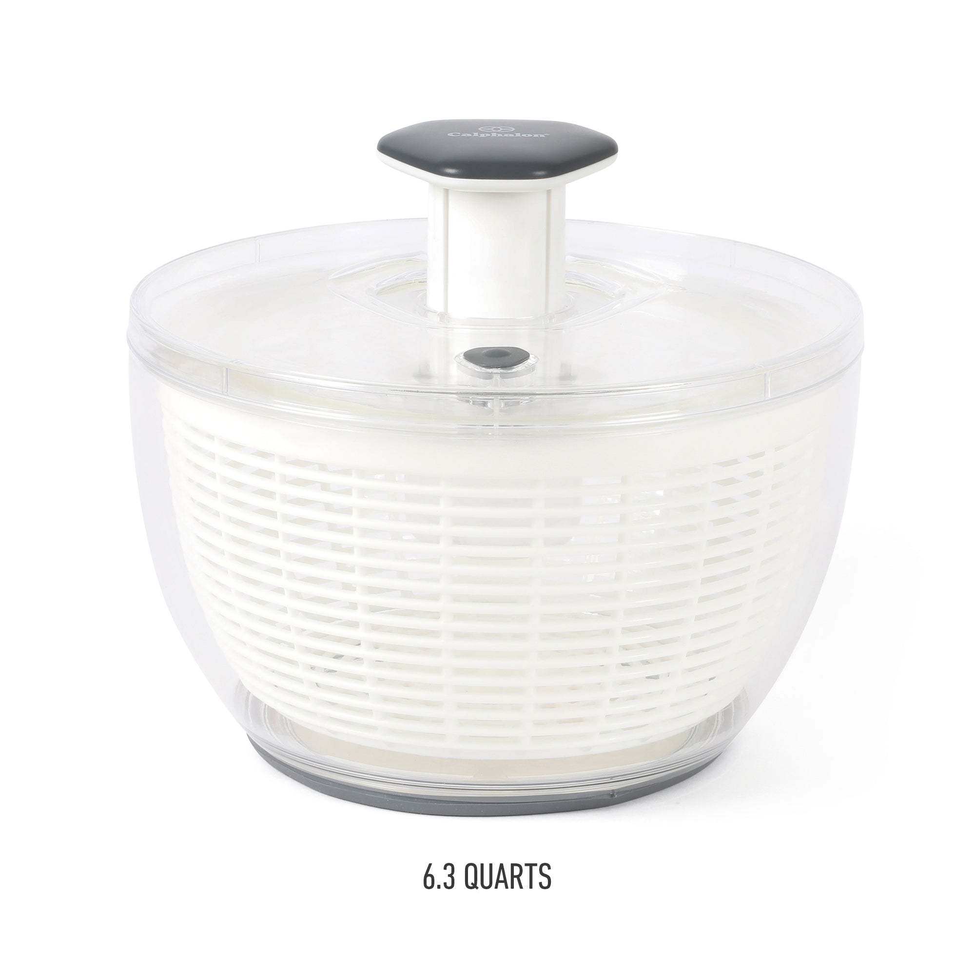Calphalon Aero 6.3 Qt Salad Spinner, Fruit Washer, Fruit Washing Bowl with Strainer, Vegetable Cleaner, Salad Cleaner, Lettuce Washer - Image 4