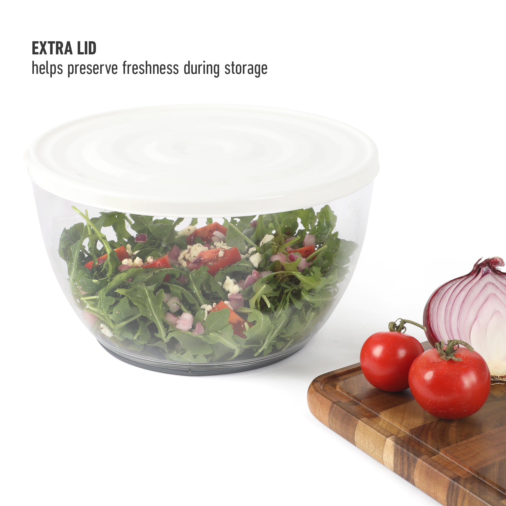 Calphalon Aero 6.3 Qt Salad Spinner, Fruit Washer, Fruit Washing Bowl with Strainer, Vegetable Cleaner, Salad Cleaner, Lettuce Washer - Image 9