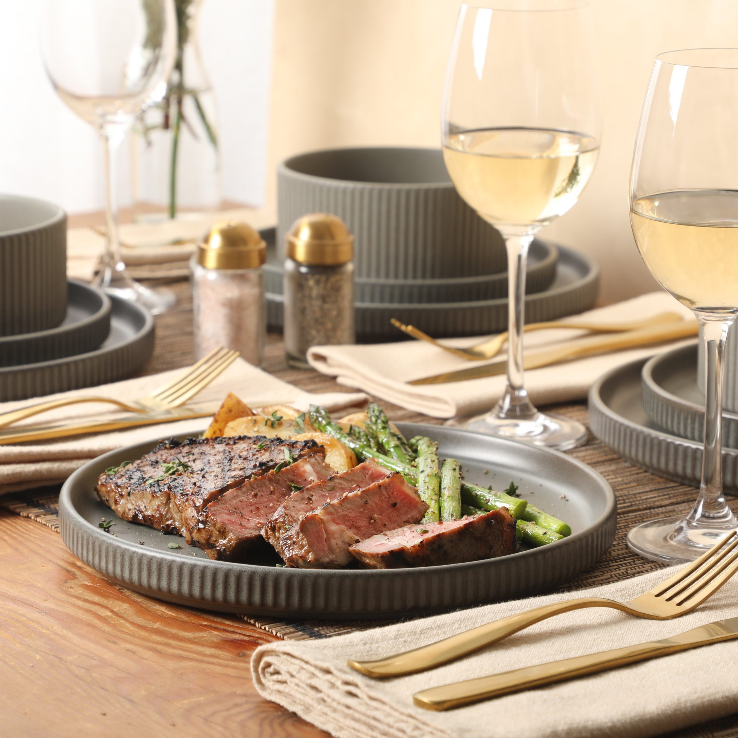 Gibson Elite Townscape Plates and Bowls 12 Piece Dinnerware Set, Service for 4 - Image 12
