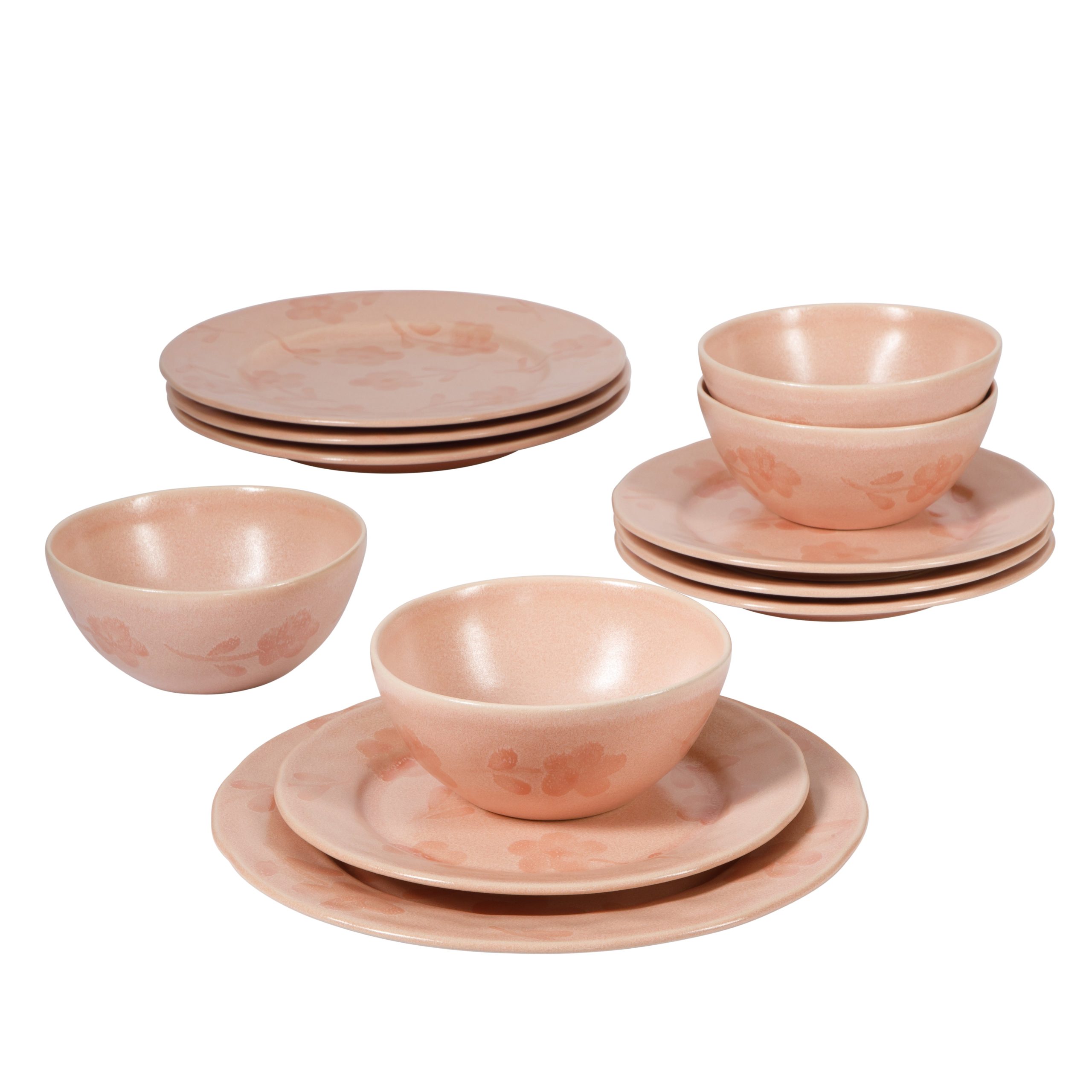 Bloomhouse - 2 Time Oprah's Favorite Things - Made in Portugal Hand Painted Dinnerware Set - Porto Petals 12 Piece (Service for 4) Floral Plates and Bowls Set - Image 5