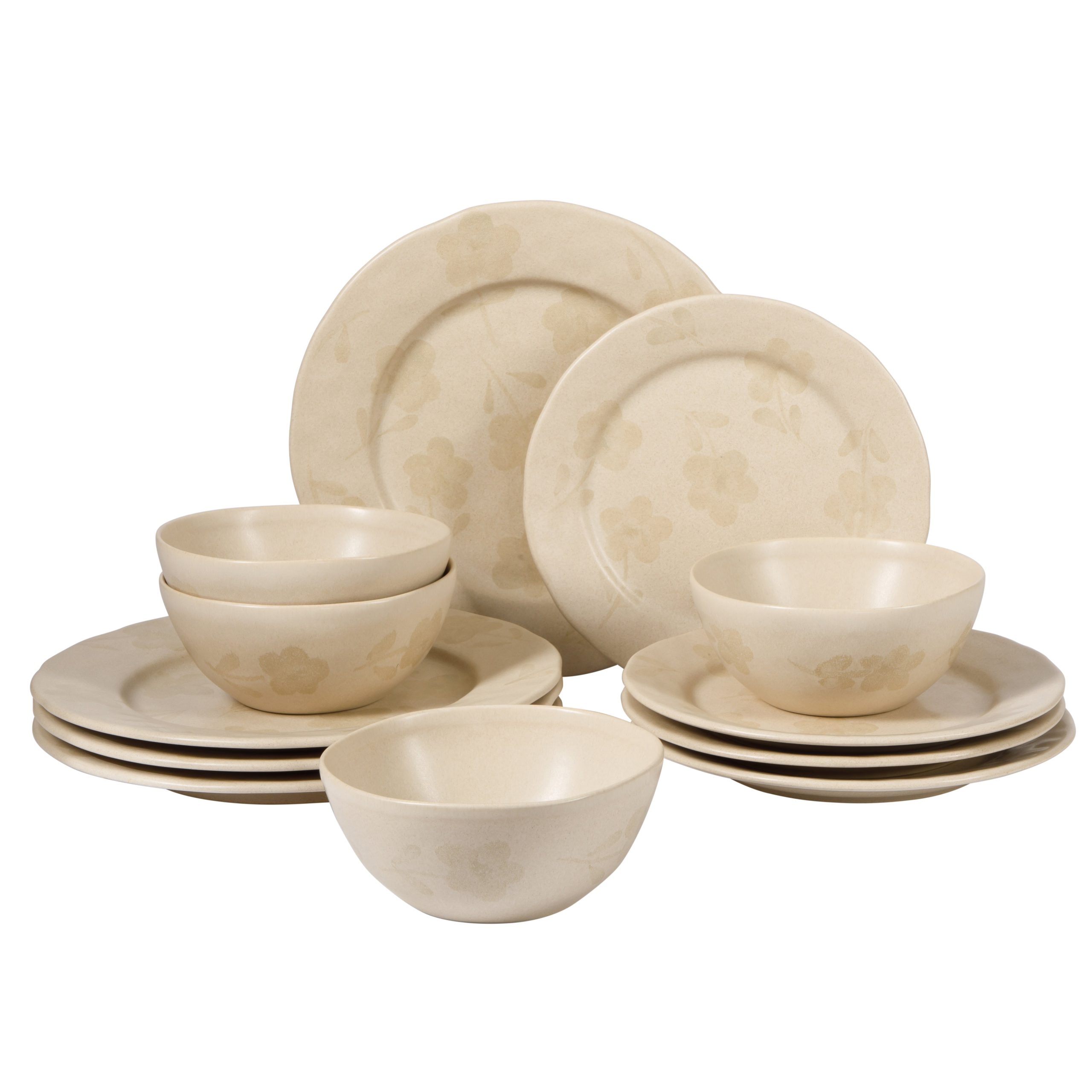 Bloomhouse - 2 Time Oprah's Favorite Things - Made in Portugal Hand Painted Dinnerware Set - Porto Petals 12 Piece (Service for 4) Floral Plates and Bowls Set - Image 2