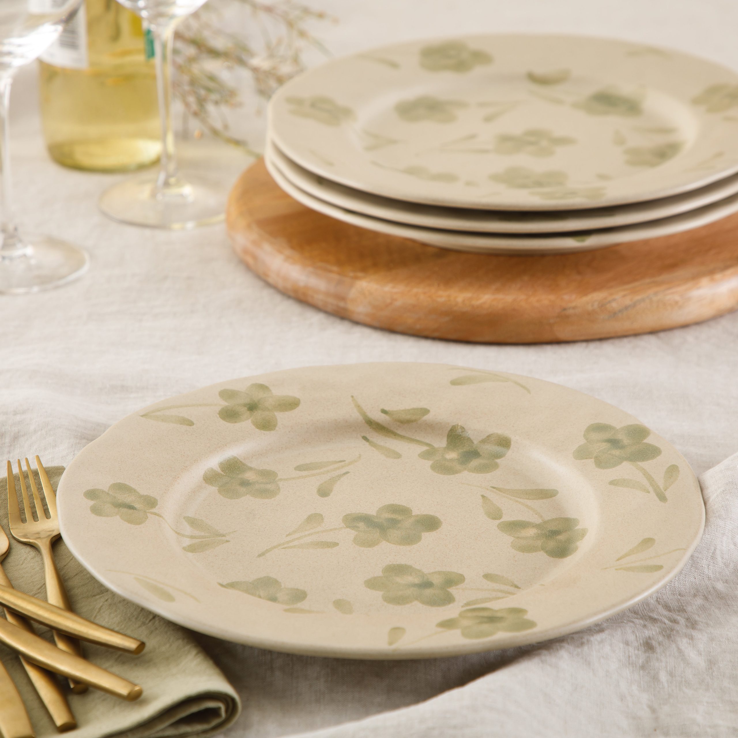 Bloomhouse - 2 Time Oprah's Favorite Things - Made in Portugal Hand Painted 10.8 Inch Dinner Plates Set of 4 - Porto Petals Floral Dish Set - Image 14