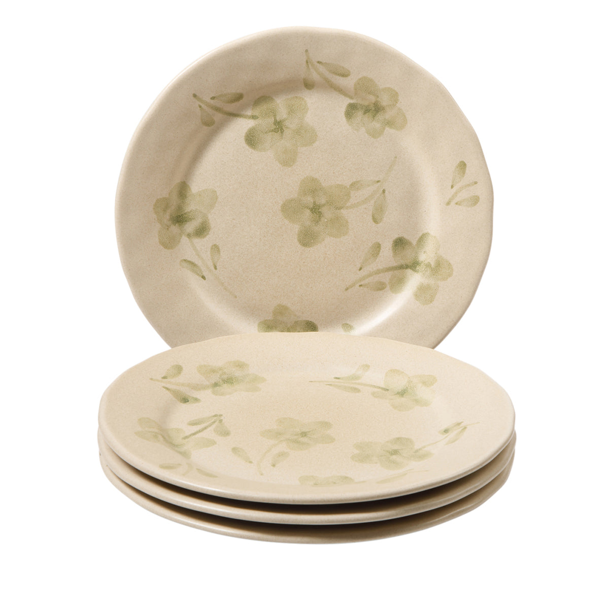 Bloomhouse - 2 Time Oprah's Favorite Things - Made in Portugal Hand Painted 8.6 Inch Salad Plates Set of 4 - Porto Petals Floral Dessert Dish Set - Lilly Cream - Image 4
