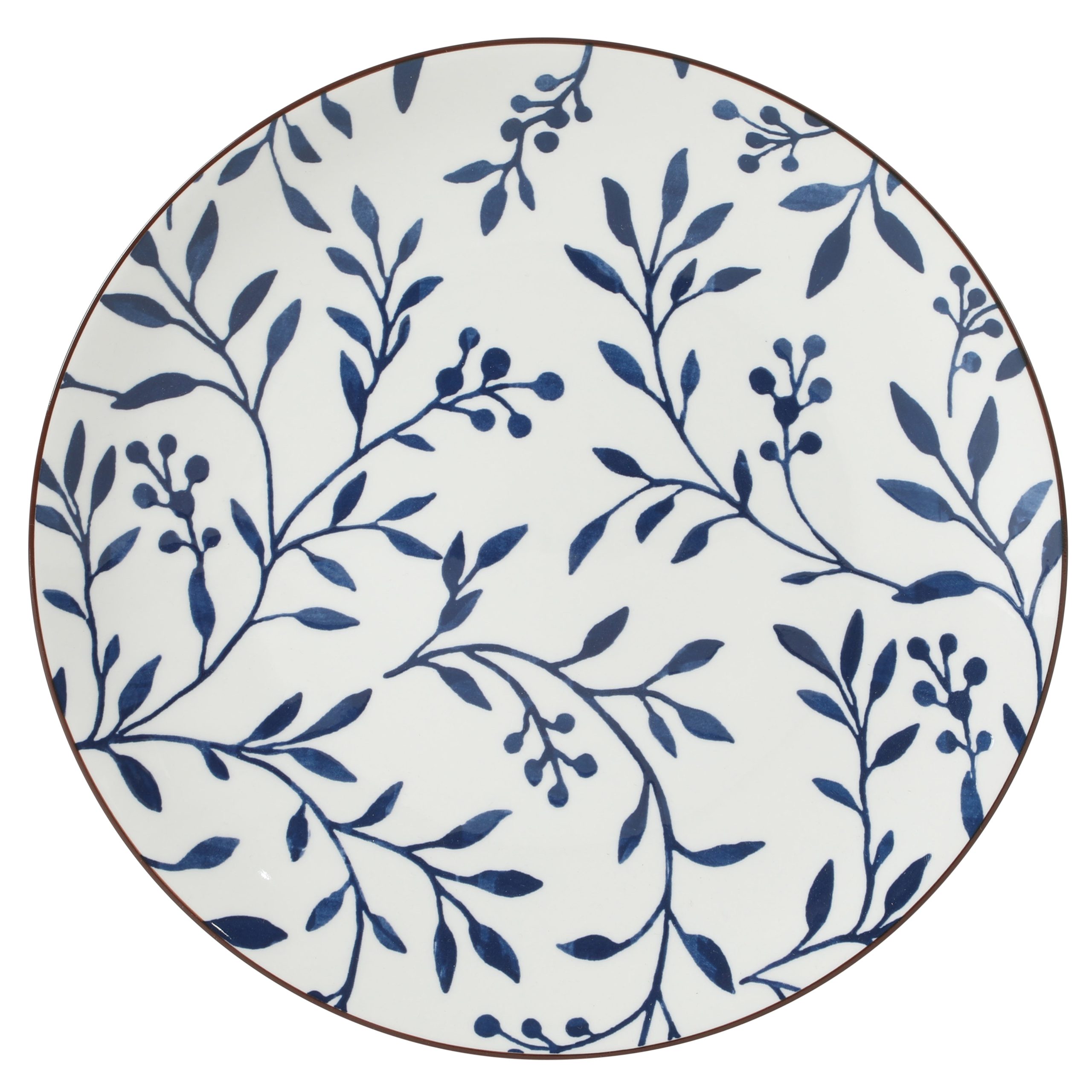 Gibson Home Palace Suite 16-Piece Dinnerware Set, Blue Floral Stoneware Plates & Bowls, Service for 4, Round Durable Everyday Dish Set - Image 7