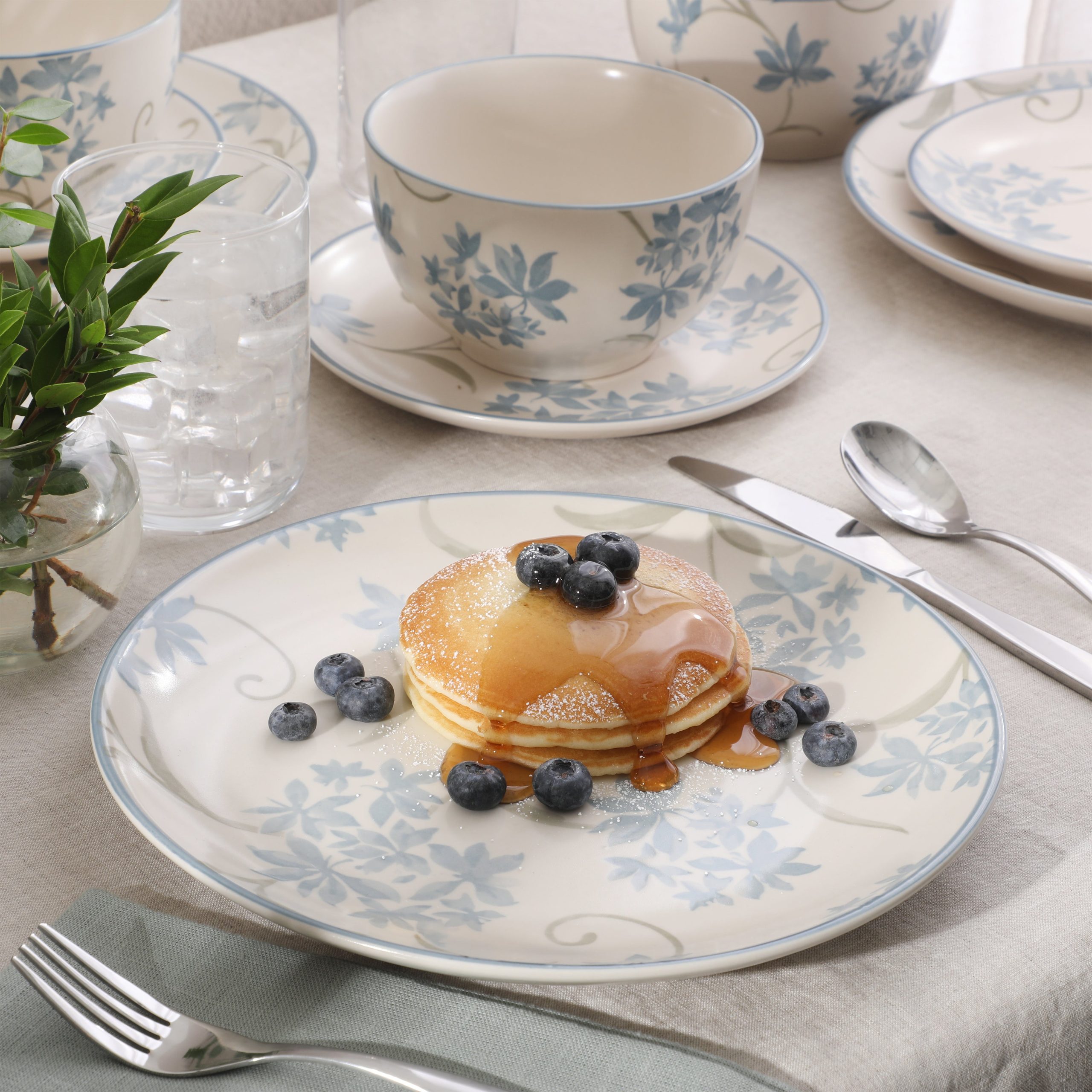 Gibson Home Admiral Hall 12-Piece Matte Stoneware Dinnerware Set – Dinner Plates, Salad Plates & Bowls with Pink Floral Pattern, Durable Everyday Dish Set, Microwave & Dishwasher Safe - Image 7