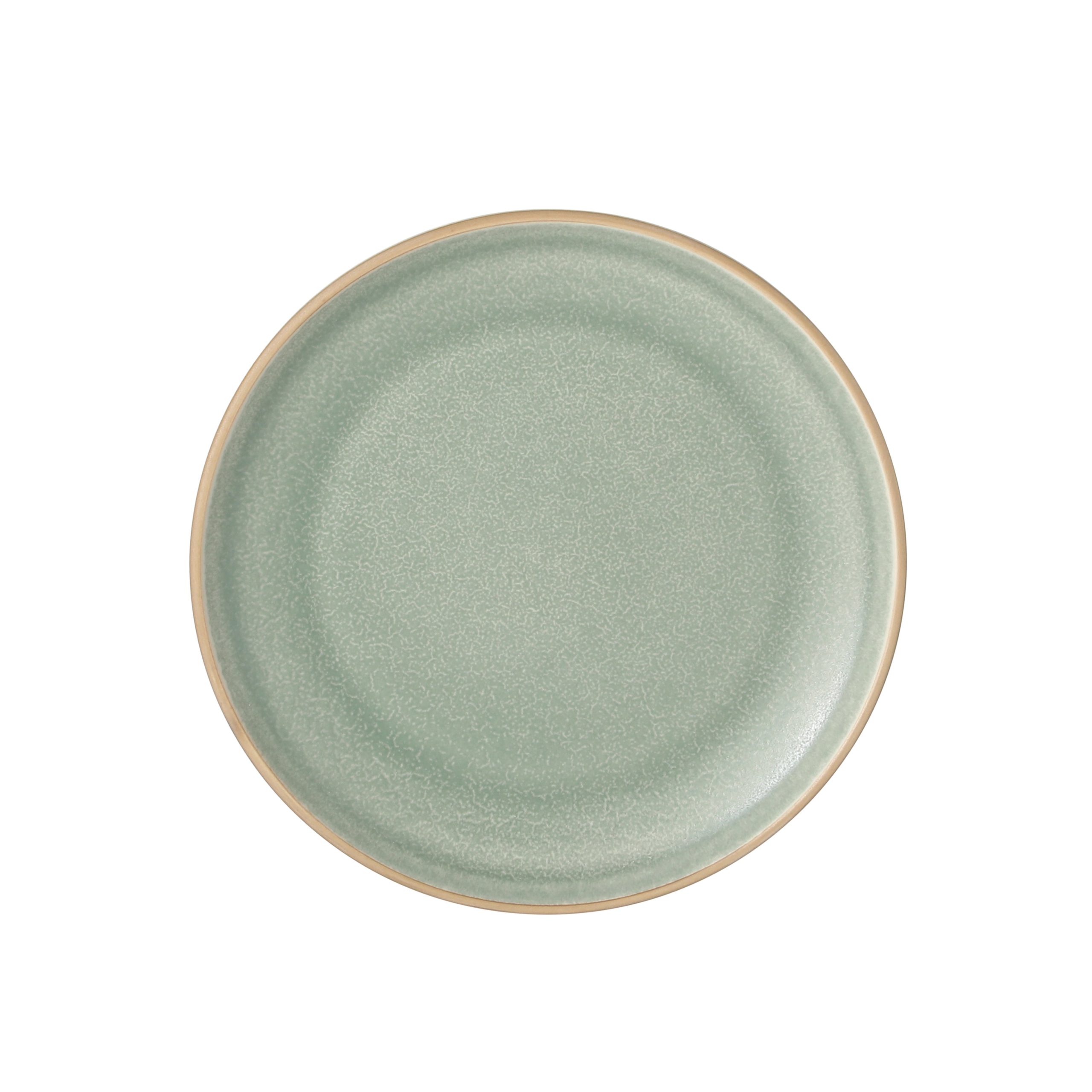 Gibson Elite Octavia Place 16 Piece Stoneware Dinnerware Set, Service for 4, Coupe Modern Plates & Bowls, Reactive Glaze Finish, Green, Microwave & Dishwasher Safe - Image 9